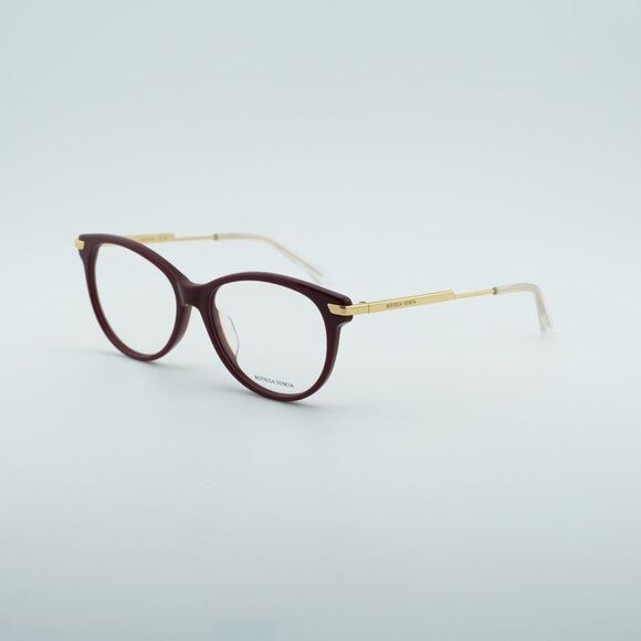 Bottega Veneta Bottega Veneta BV1039O 004 Eyeglasses Burgundy/Gold 53mm Size ONE SIZE - 8 Thumbnail