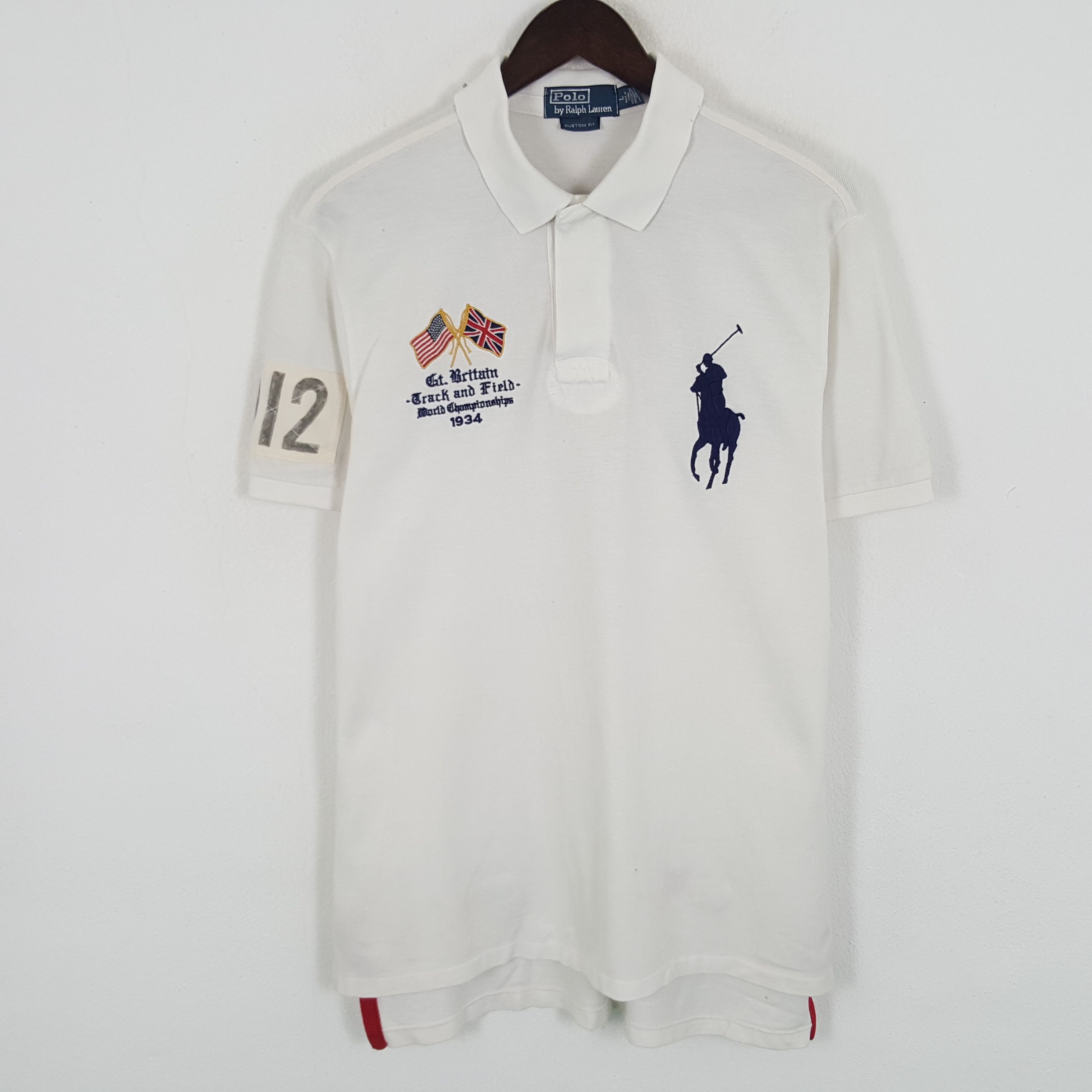 Polo Ralph Lauren × Vintage Vintage Polo Ralph Lauren GBR 012 Polos Shirt Size US L / EU 52-54 / 3 - 1 Thumbnail