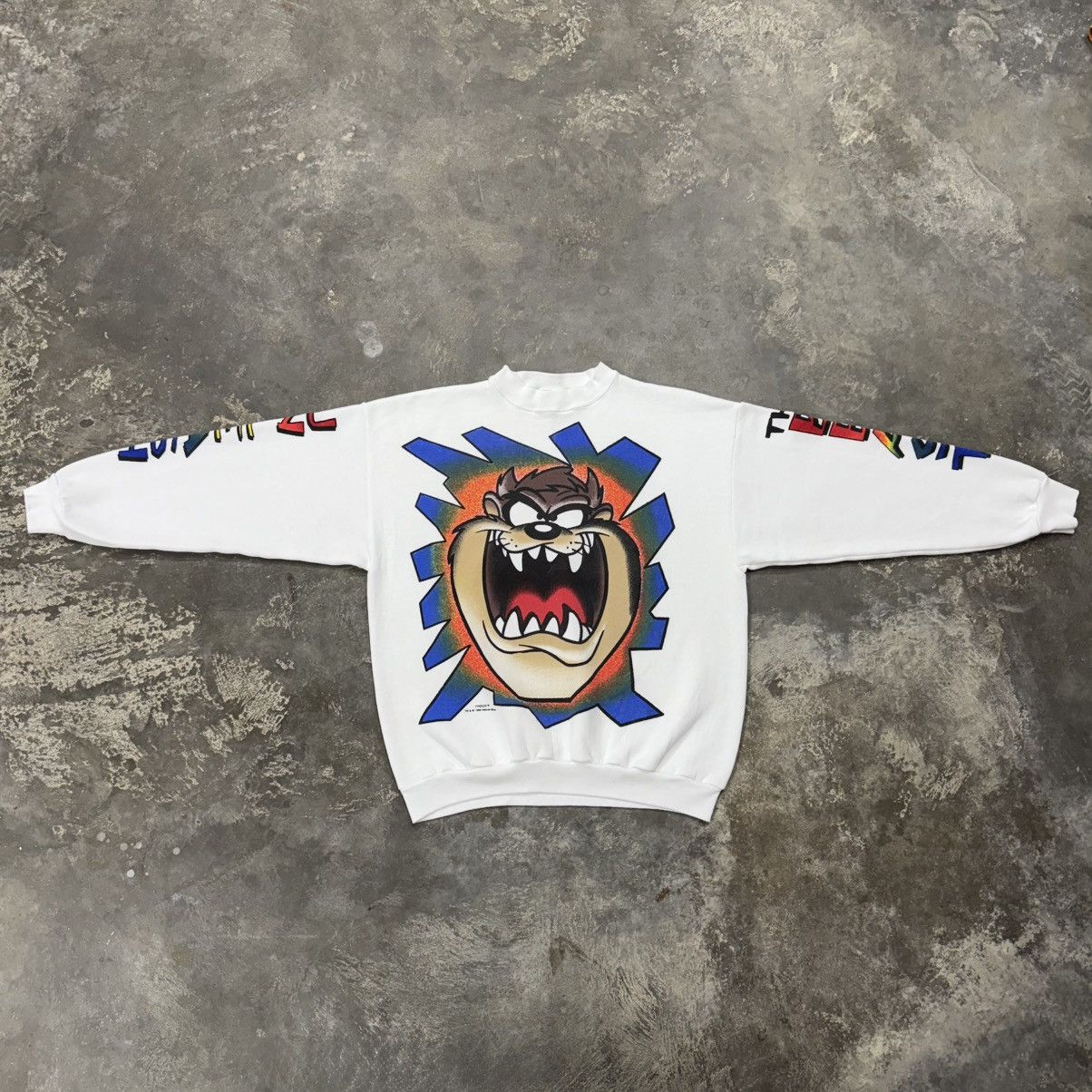 Warner Bros 90s Freeze Taz Looney Tunes Sweatshirt USA Large Size US L / EU 52-54 / 3 - 3 Thumbnail