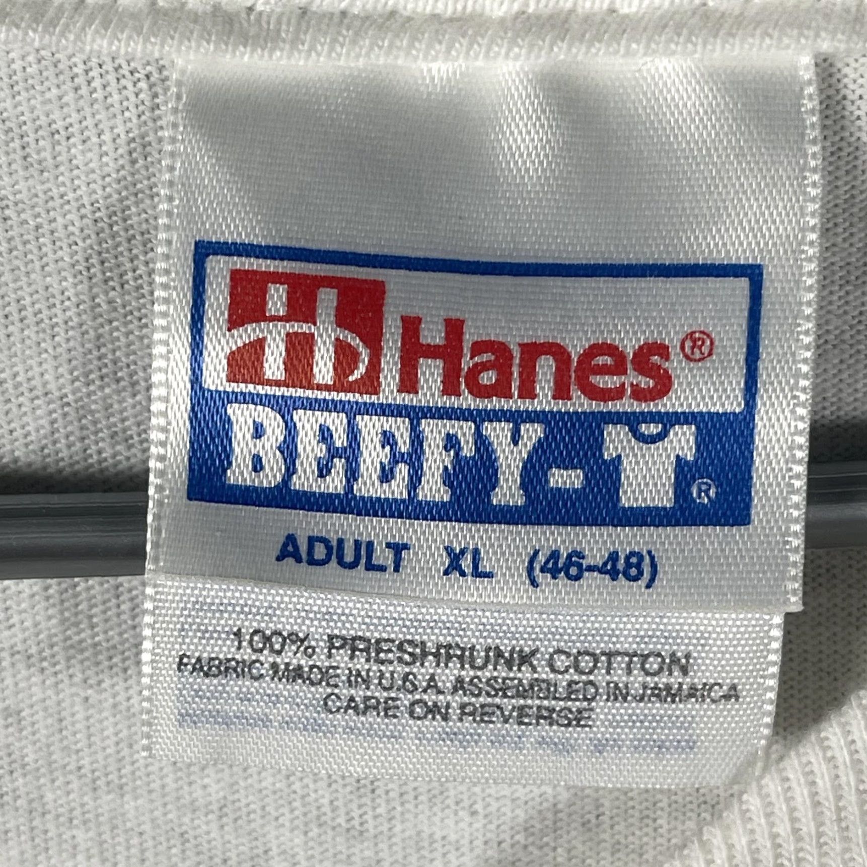 Hanes VINTAGE Hanes Beefy-T Shirt Mens XL White Museum Folk Art 1996 90s Recycled Re-Seen Graphic Print Crew Neck Short Sleeve 100% Cotton Size US XL / EU 56 / 4 - 6 Thumbnail