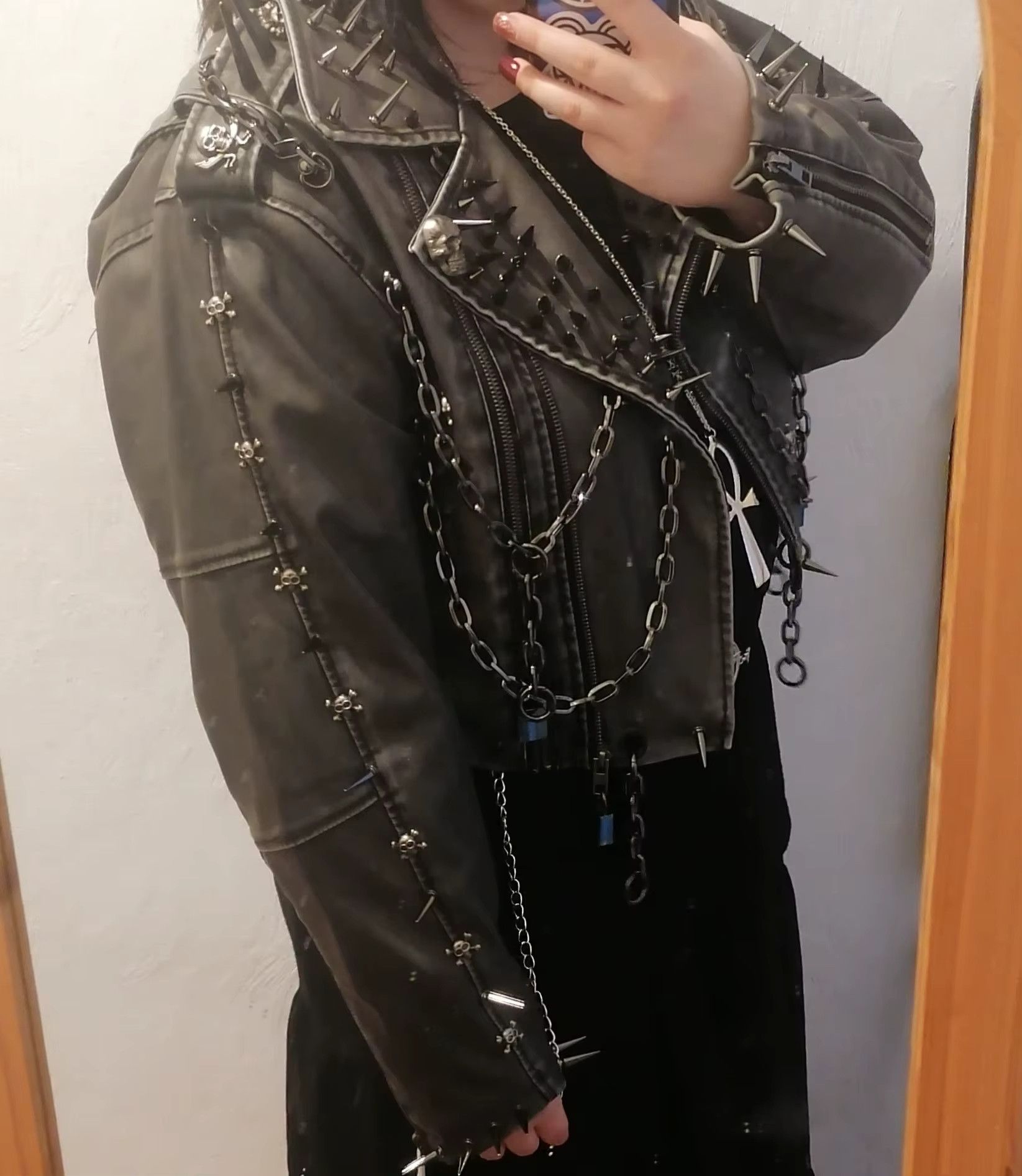 Designer × Japanese Brand Gothic Leather vintage Skull Jacket Size US M / EU 48-50 / 2 - 6 Thumbnail