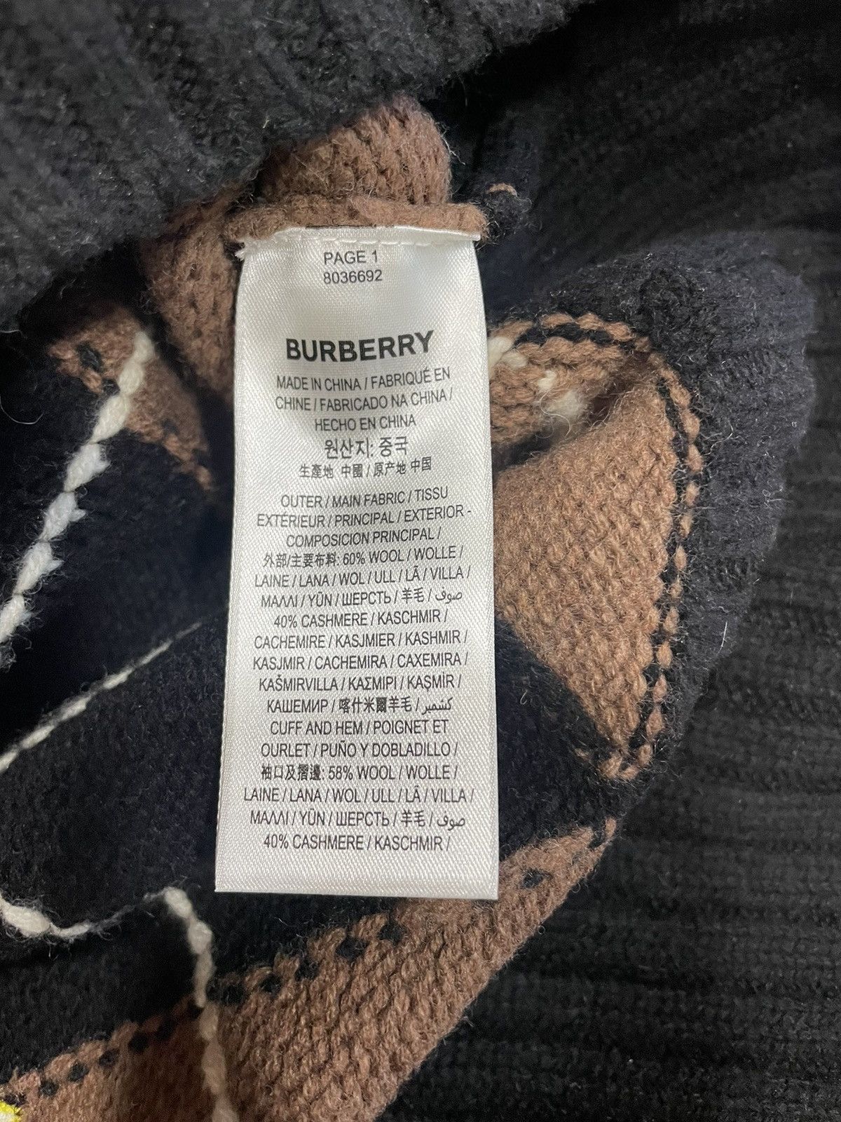 Burberry Dua Lipa’s Argyle Burberry Knit Sweater Size L / US 10 / IT 46 - 11 Thumbnail