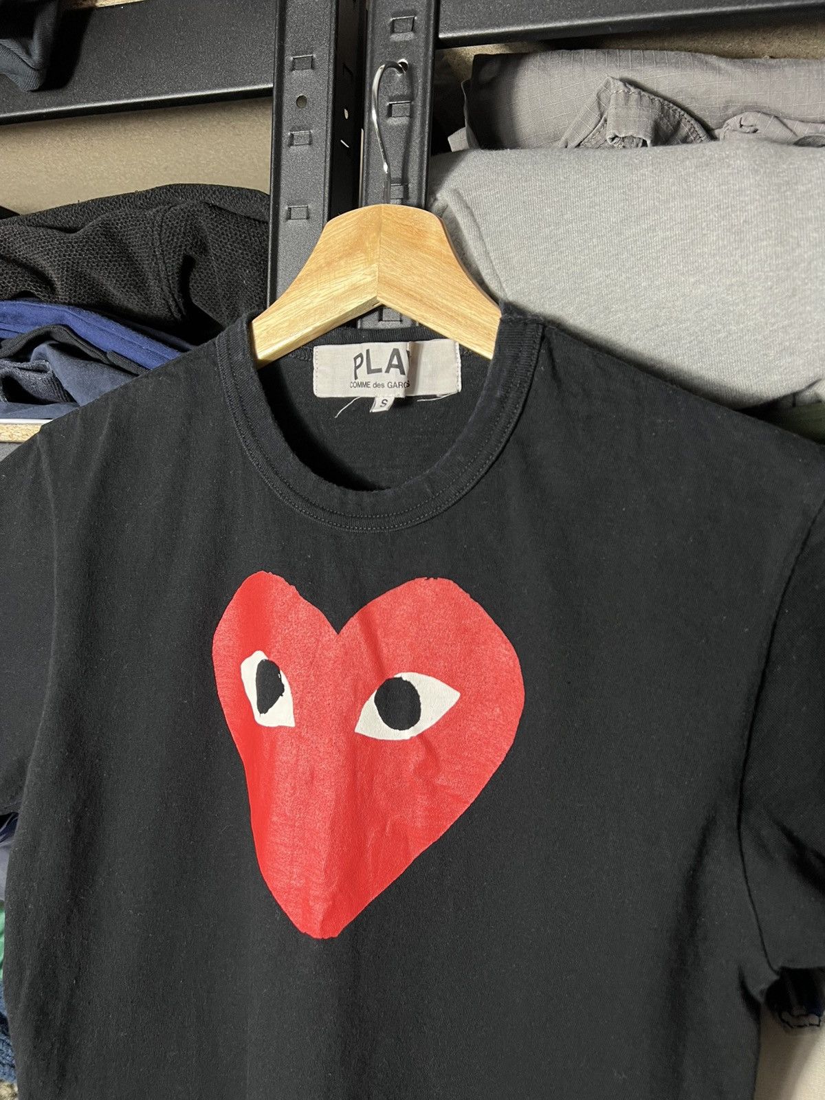 Comme des Garcons CDG Comme des Garçons Play Black T-Shirt Red Heart Logo Size US S / EU 44-46 / 1 - 2 Thumbnail