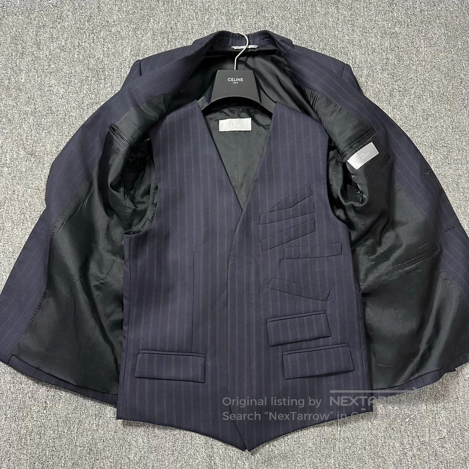 Dior Dior Navy Stripe Three-Piece Suit. Size US S / EU 44-46 / 1 - 7 Thumbnail