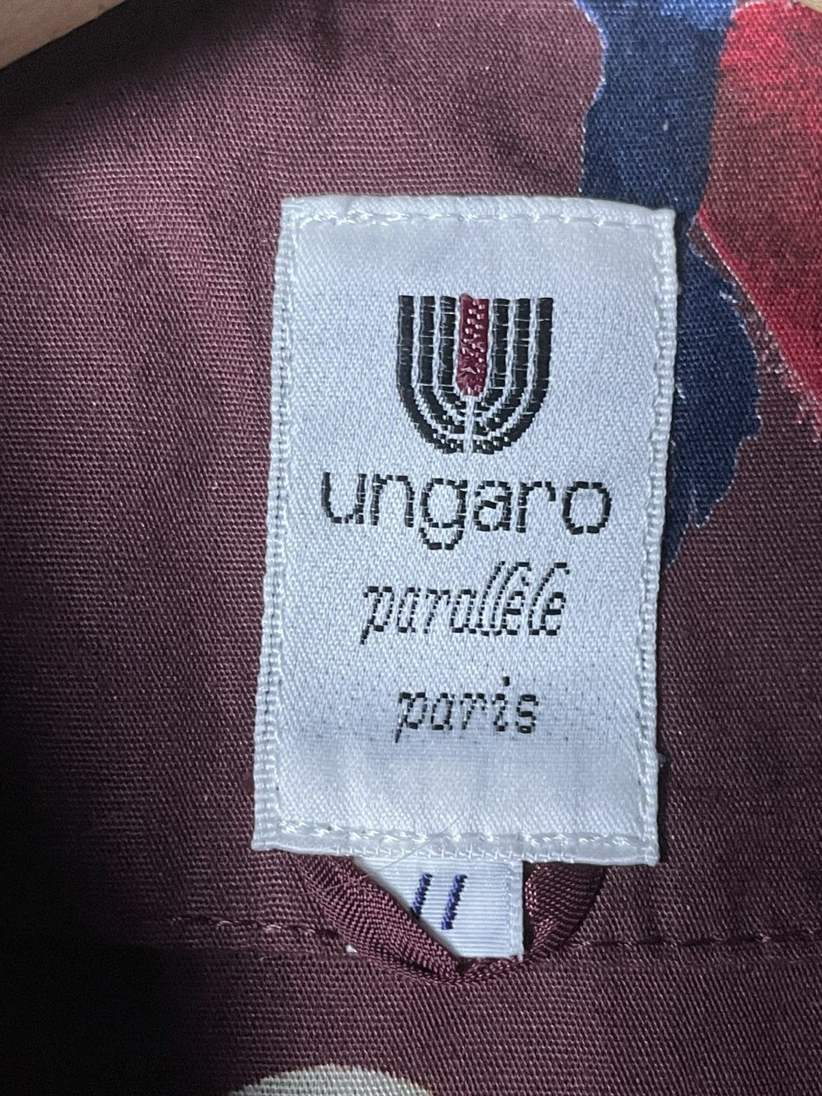 Designer × Ungaro Paris × Vintage Vintage UNGARO Paris Abstract Floral Top (96) Size L / US 10 / IT 46 - 6 Thumbnail