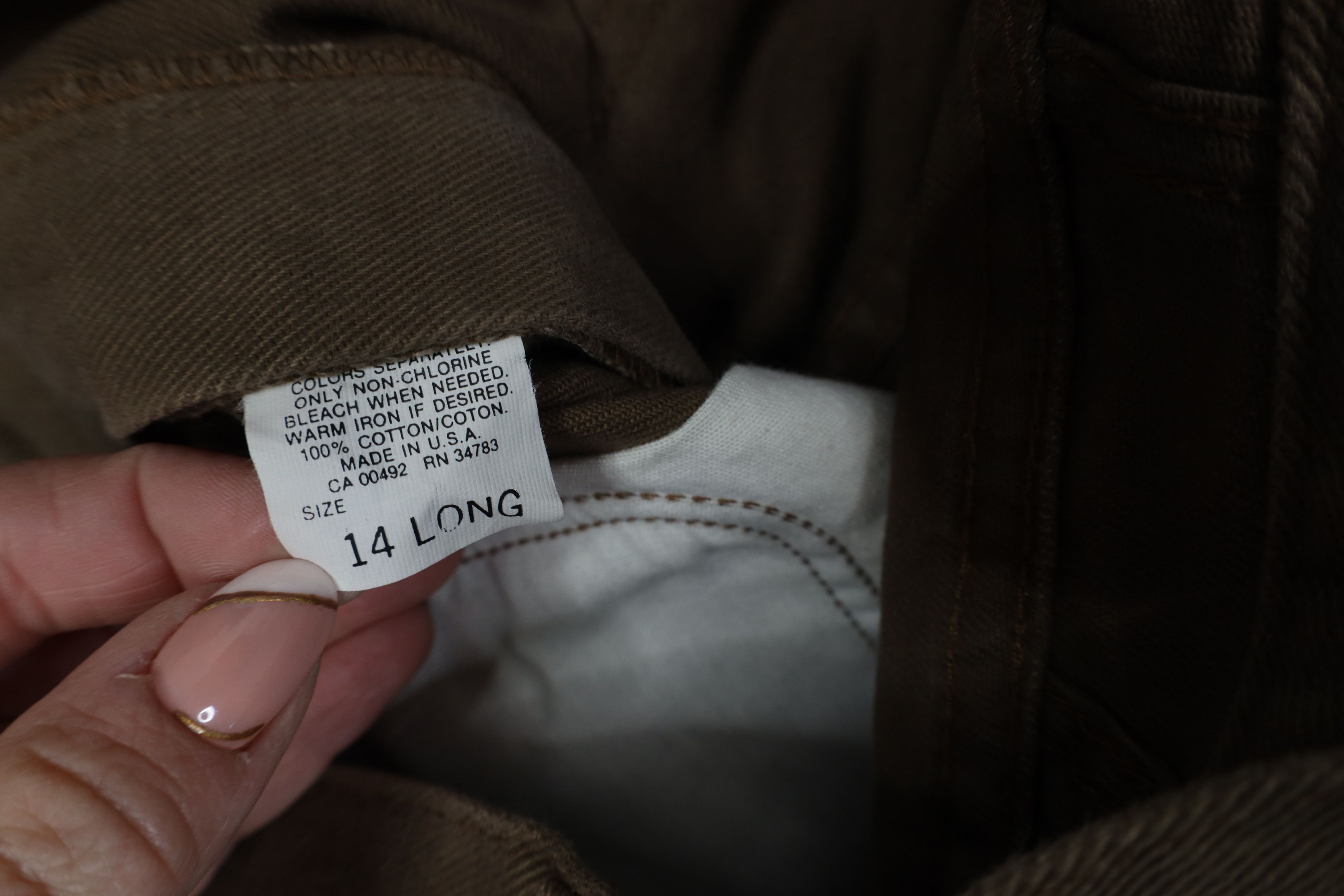 Lee Vintage 90s Lee Relaxed Fit Tapered Leg Jeans Brown USA Size 36" / US 14 / IT 50 - 8 Thumbnail