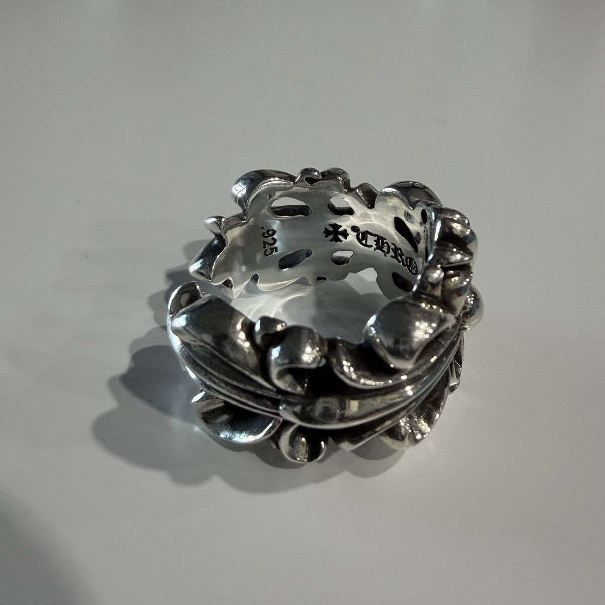 Chrome Hearts US9 Chrome Hearts Double Floral Cross Ring 18 stk Size ONE SIZE - 5 Thumbnail