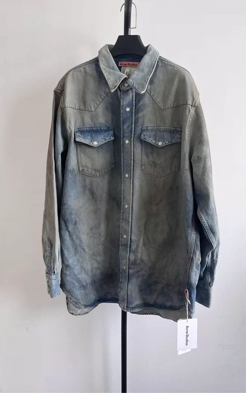 Acne Studios acne studios Mud-dyed vintage denim shirt 2505-Nextarrow Size US L / EU 52-54 / 3 - 1 Thumbnail