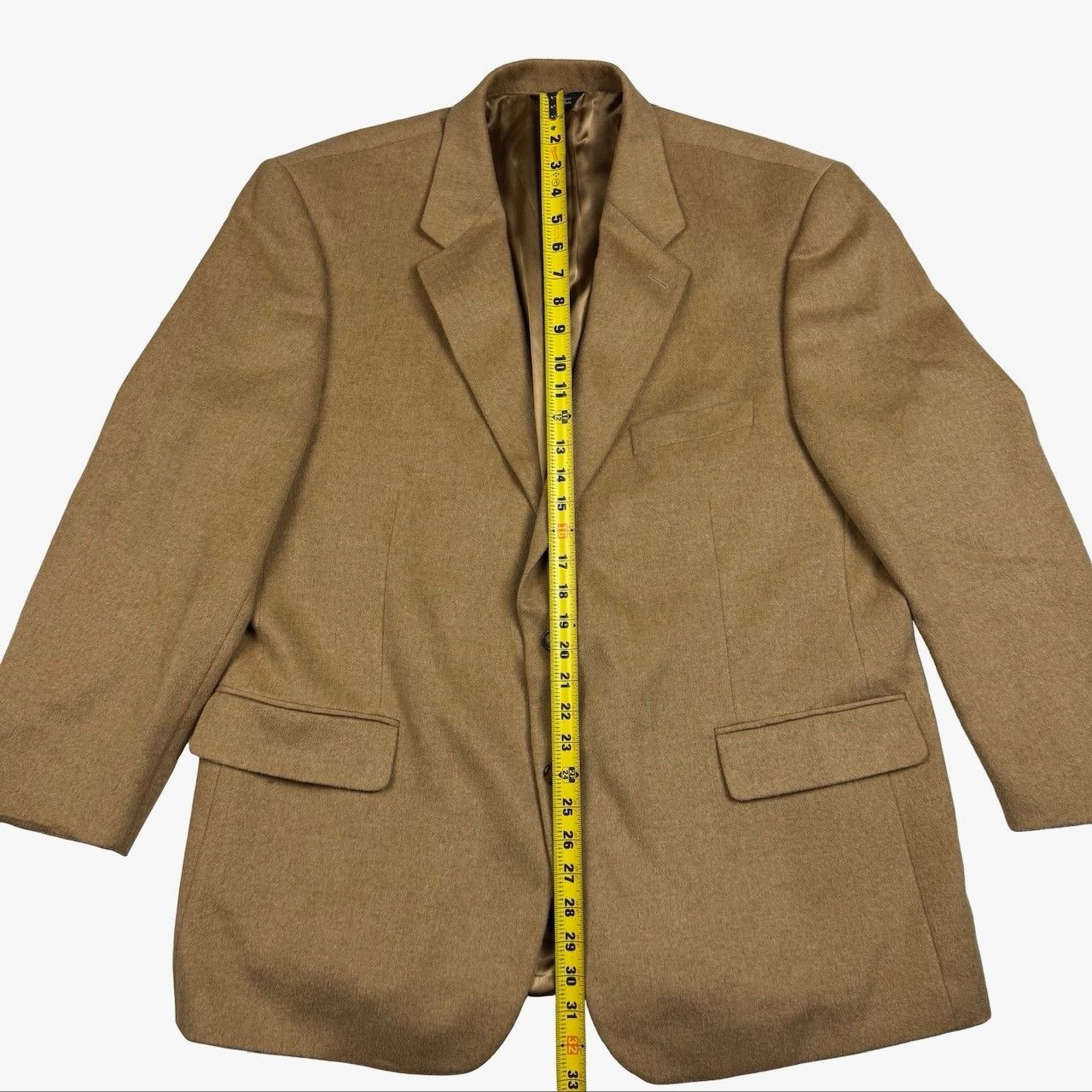 Bill Blass Bill Blass Men's 100% Camelhair 2-Button Blazer Jacket Brown Size 46R - 7 Thumbnail