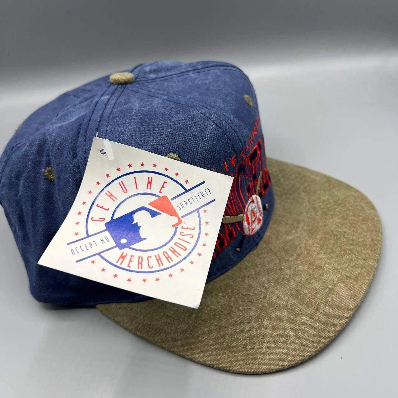 Signatures × Vintage California Angels Hat Men Blue Brown Signatures Snap Back Size ONE SIZE - 6 Thumbnail