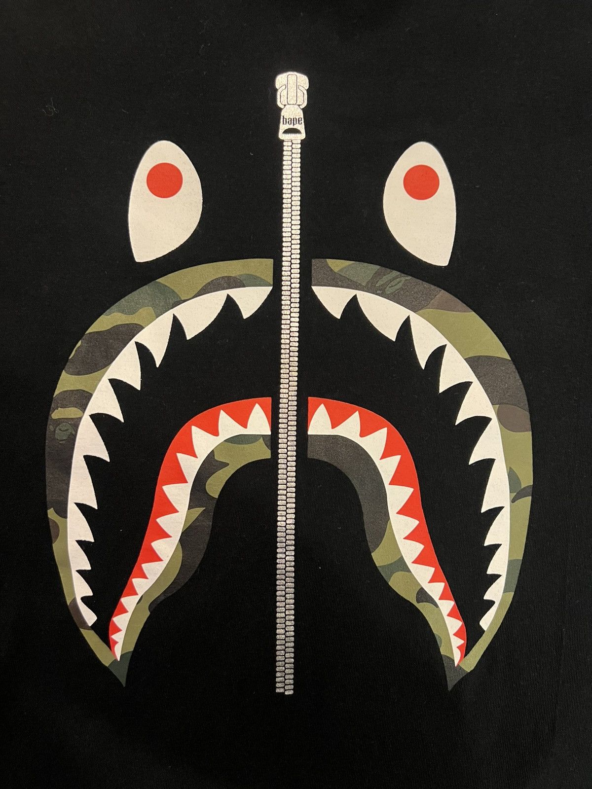 Bape Bape Shark Tee Black Shirt Size US XL / EU 56 / 4 - 3 Thumbnail