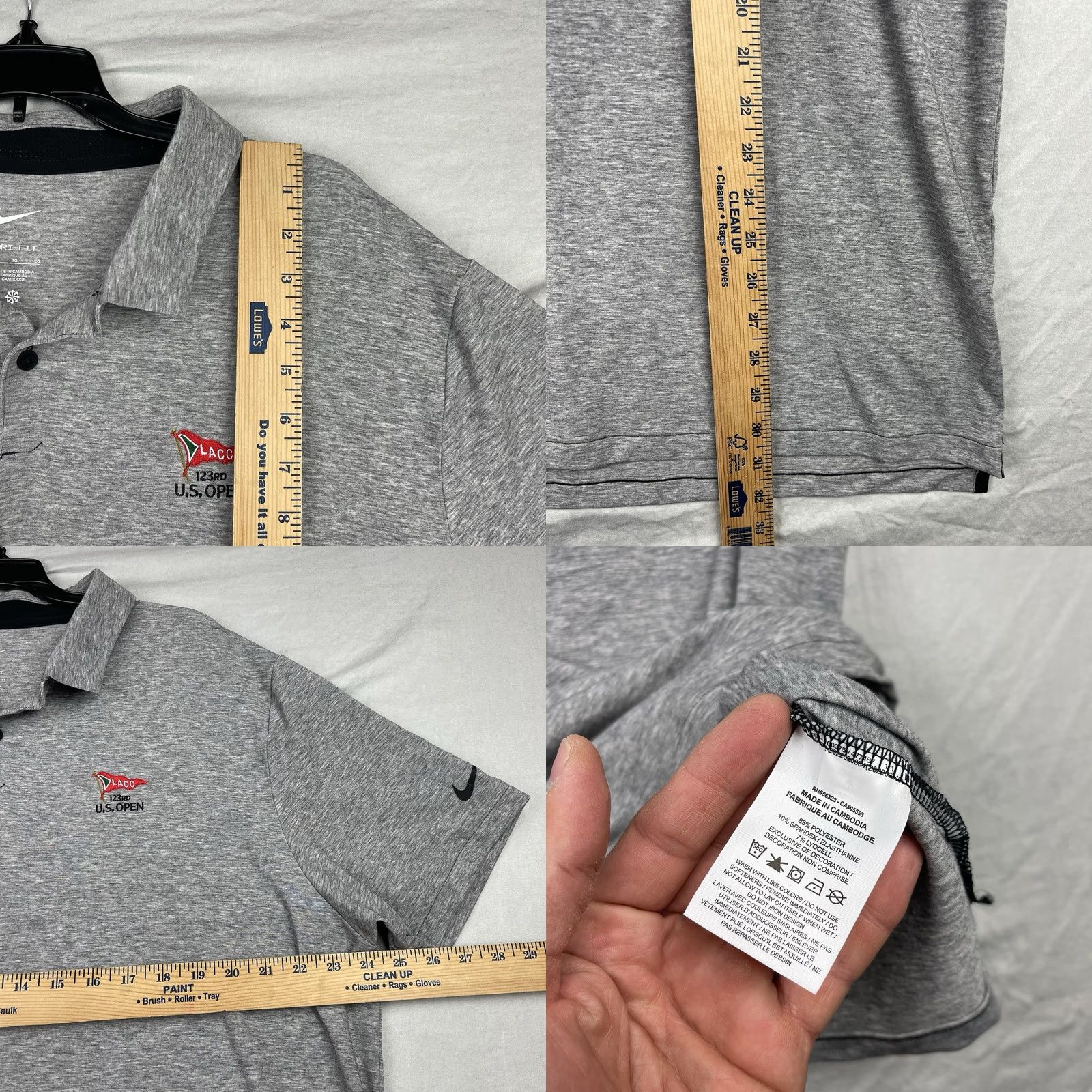Nike Nike Dri-Fit Polo Shirt Mens XL Gray City Logo Golf Size US XL / EU 56 / 4 - 8 Thumbnail