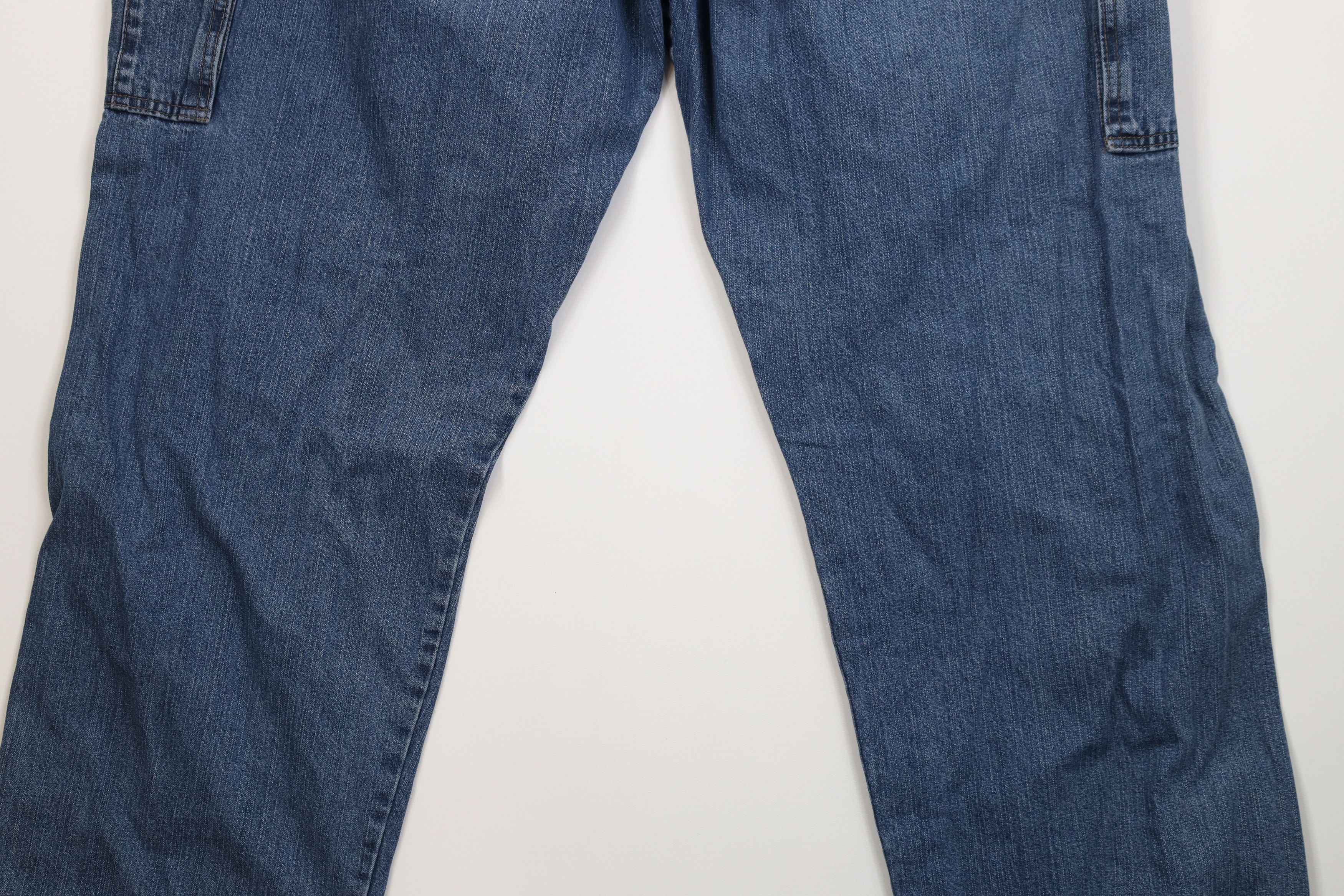 Wrangler Vintage Wrangler Fit Wide Leg Dungaree Cargo Jeans Blue Size US 40 / EU 56 - 14 Thumbnail