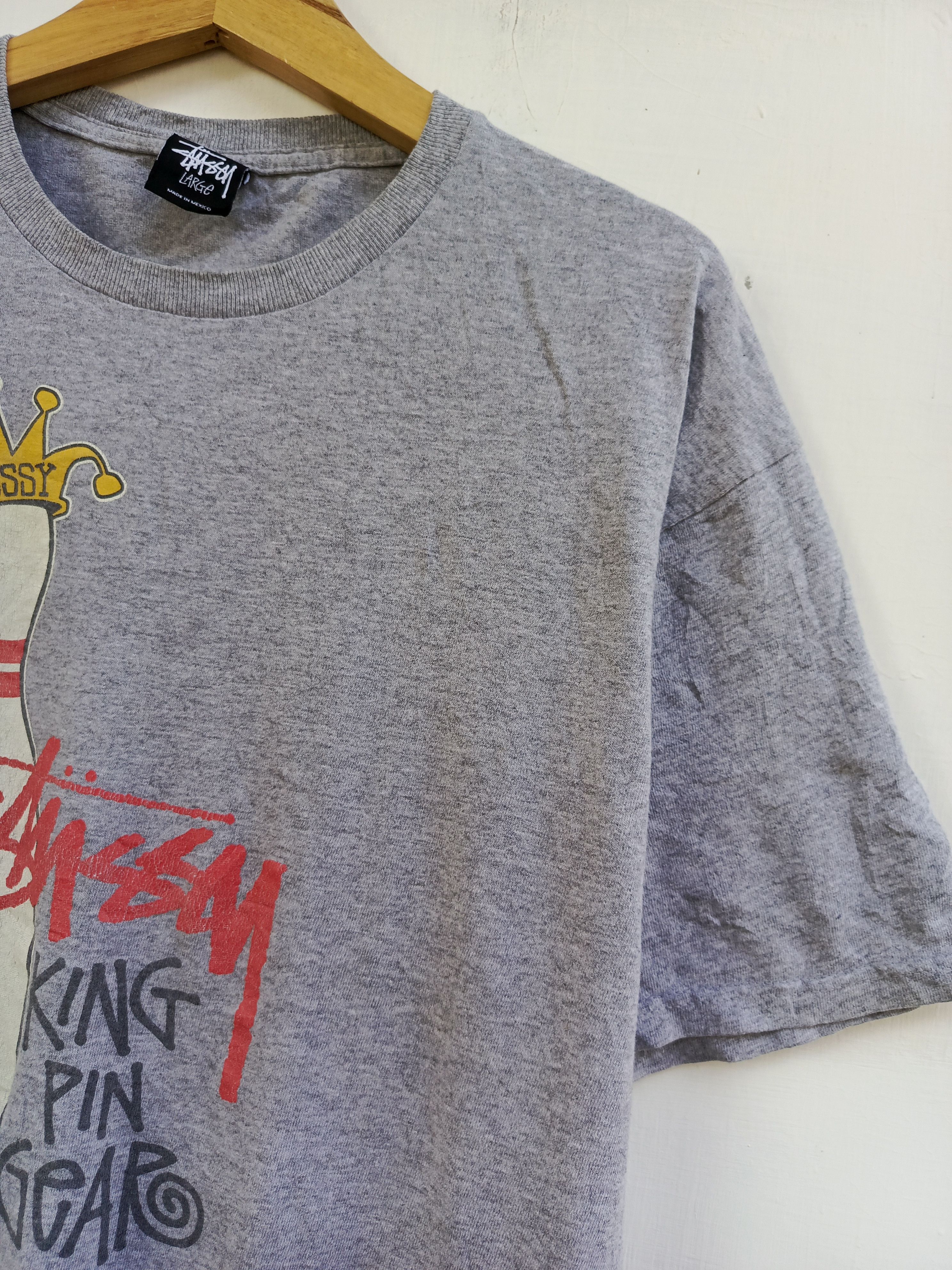 Stussy Stüssy King Pin Graphic Tee Iconic Streetwear Essential Size US L / EU 52-54 / 3 - 6 Thumbnail