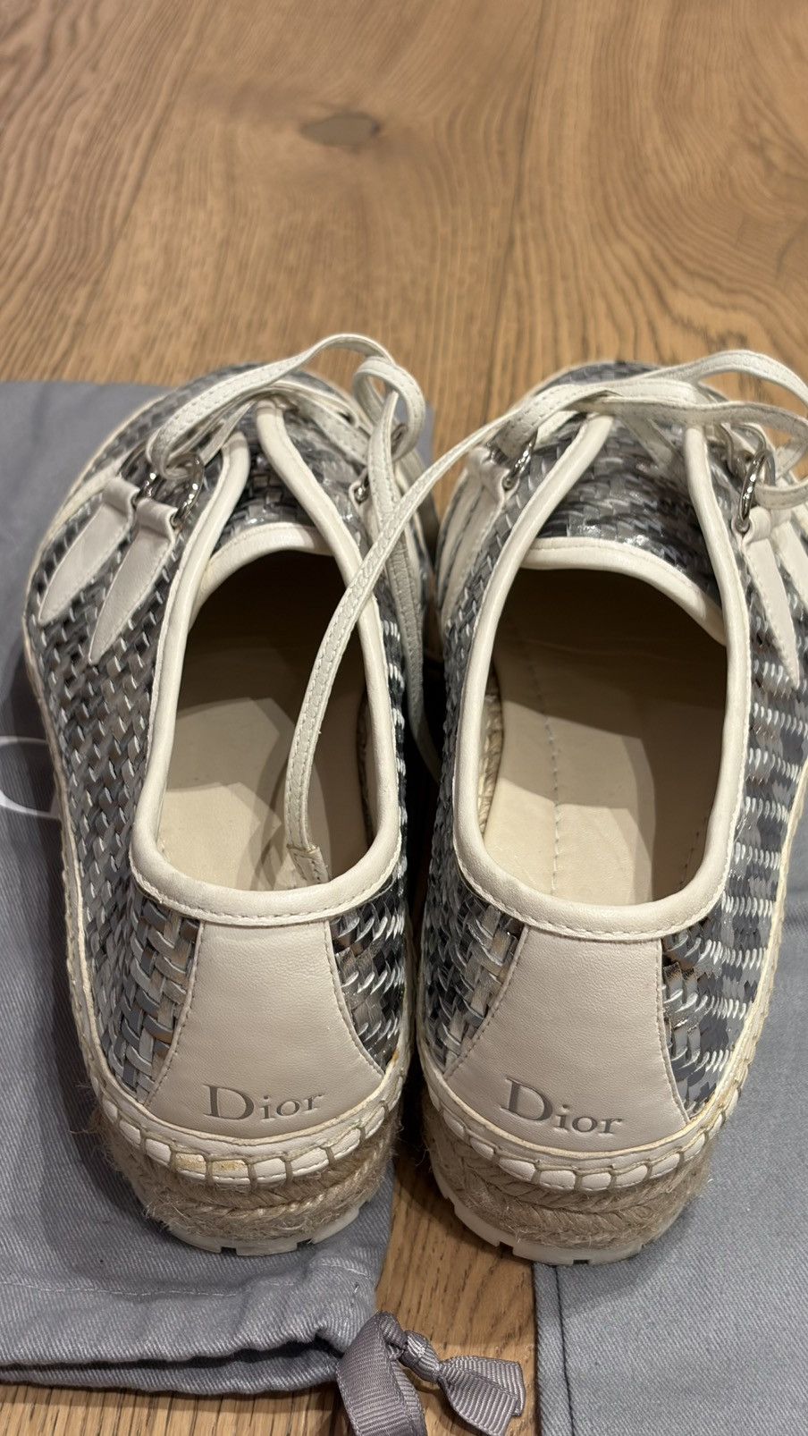 Dior Leather woven espardilles Size US 8 / IT 38 - 8 Thumbnail
