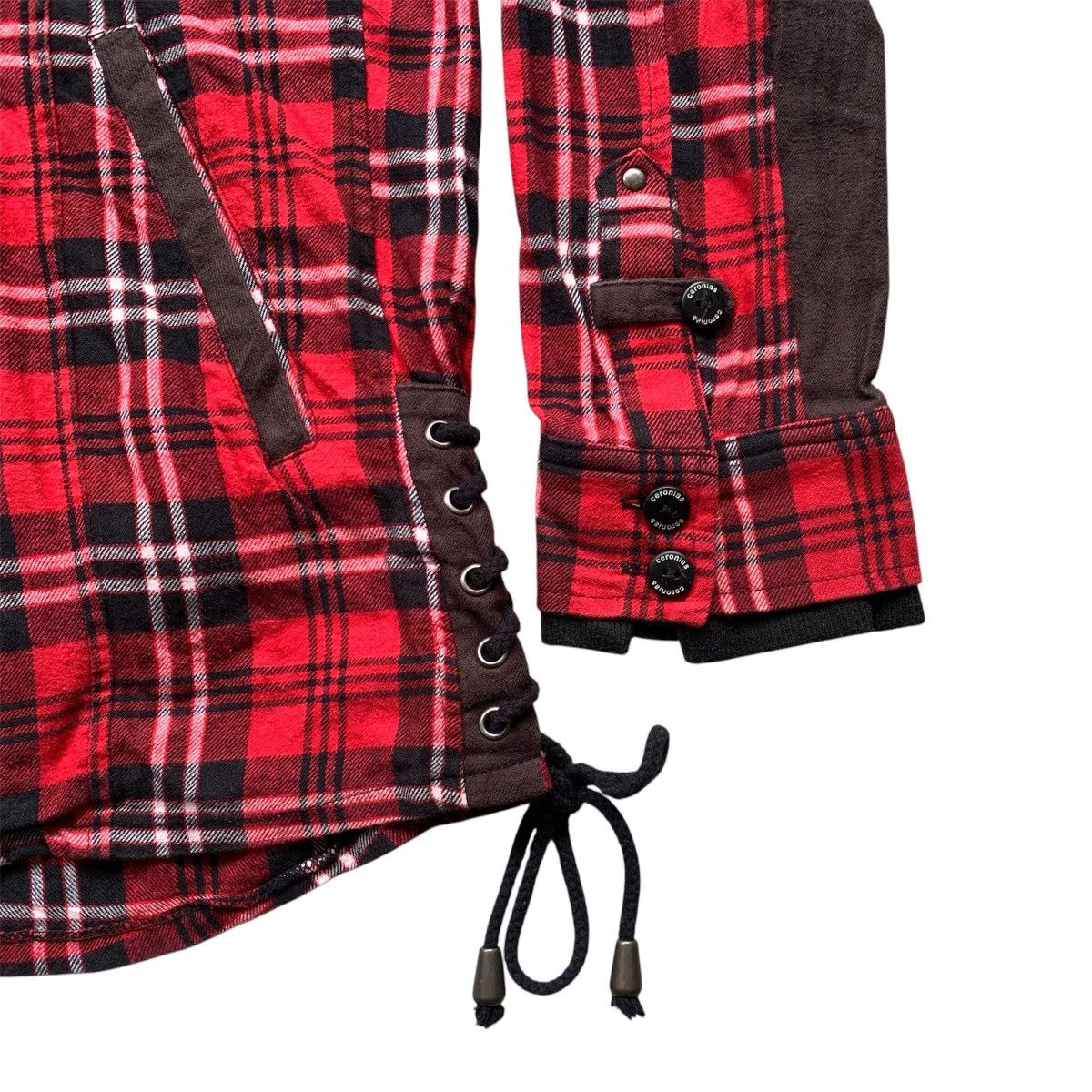 Japanese Brand Cero Nias Fur Double Layerd Plaid Punk Gothic Style Jacket Size US L / EU 52-54 / 3 - 4 Thumbnail