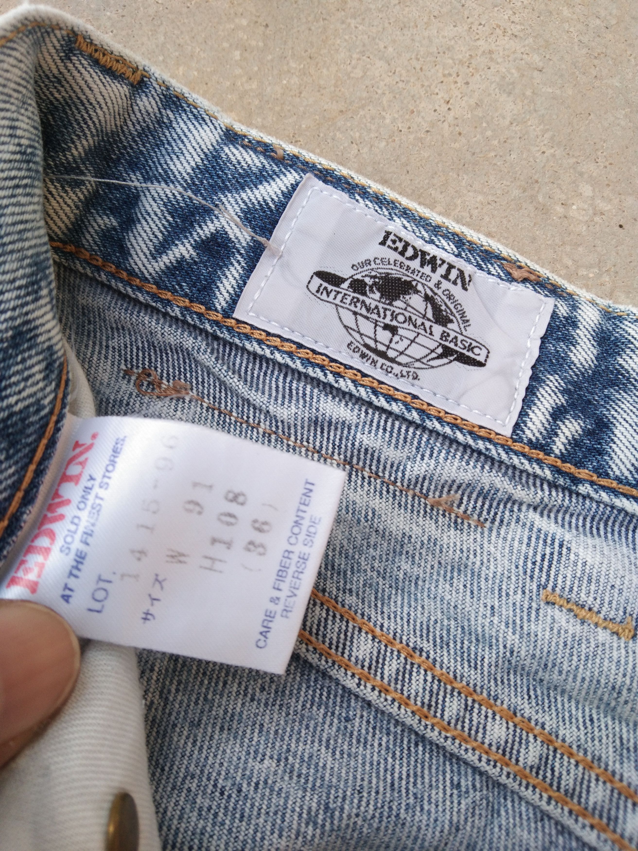 Edwin Vintage Distressed Edwin Jeans Acid Blue Wash Denim 36x30 Size US 36 / EU 52 - 7 Thumbnail