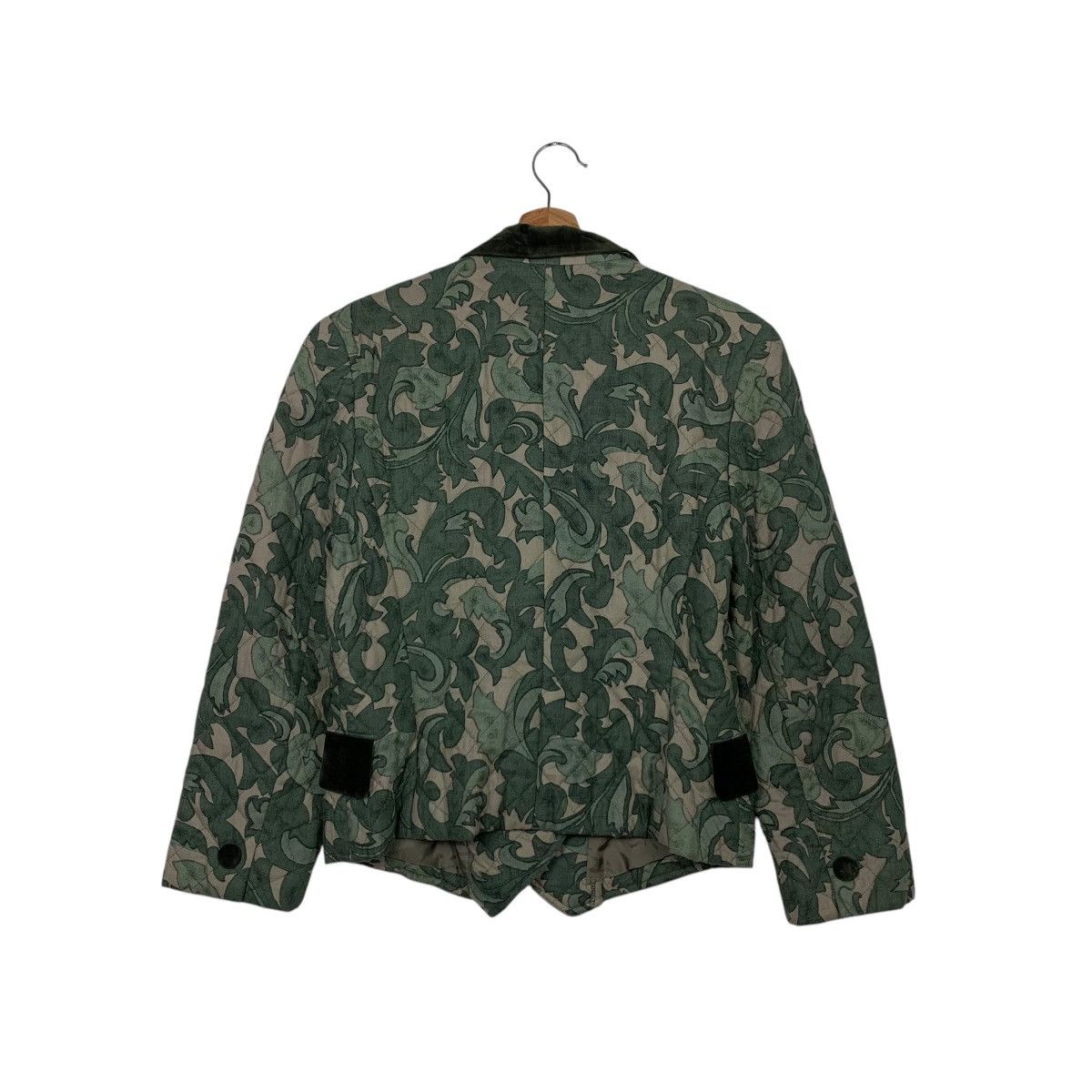 Japanese Brand Vintage PER SPOOK Paris Leaf Print Quilted Jacket #2574-C116 Size S / US 4 / IT 40 - 7 Thumbnail