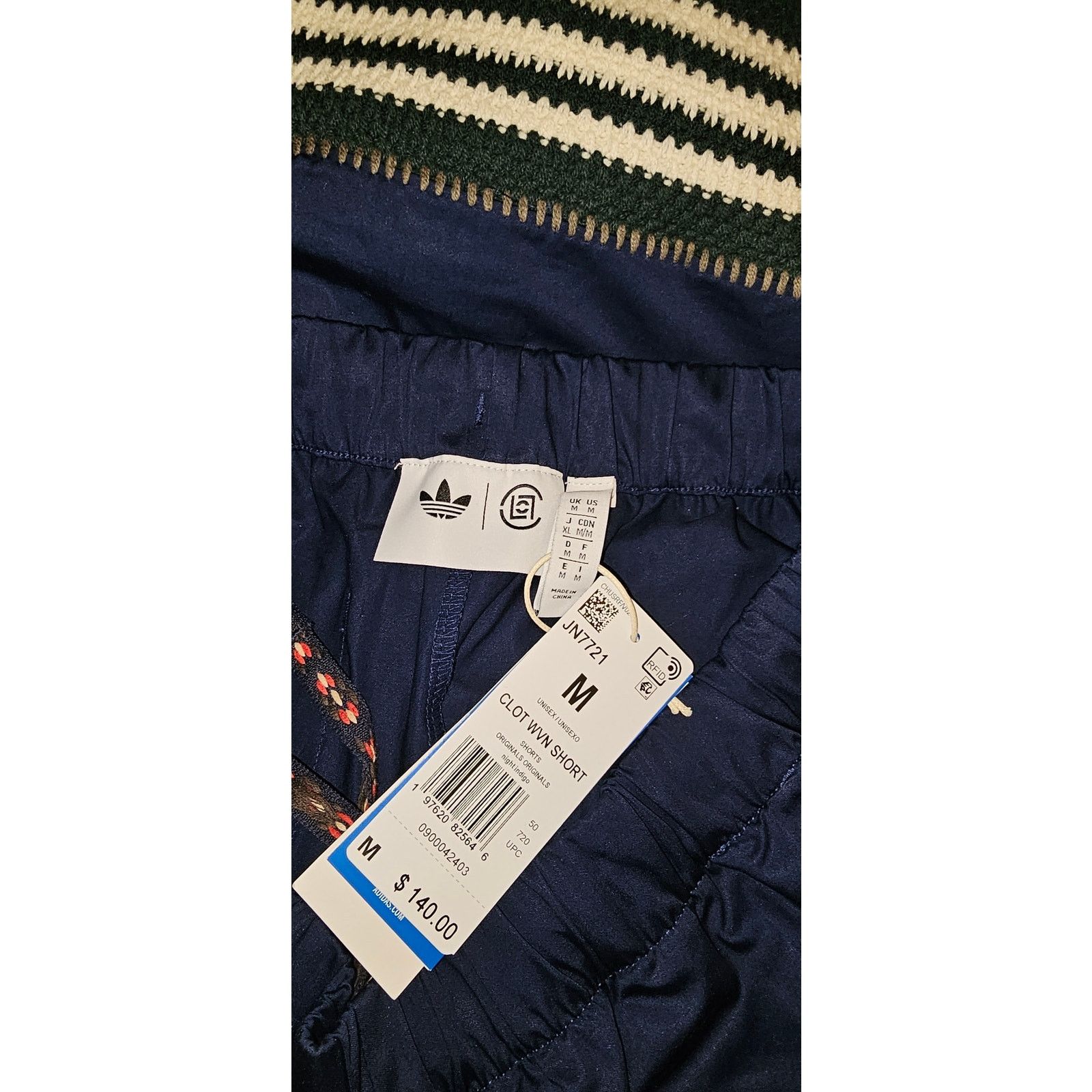 Adidas × CLOT NWT Woven Shorts Medium Night Indigo $140 Crochet Unisex Size US 30 / EU 46 - 12 Thumbnail