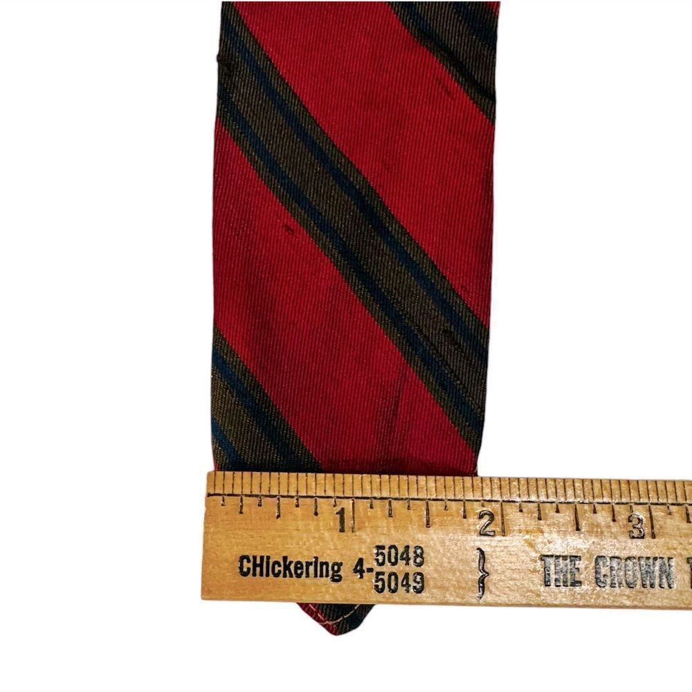 Vintage Vintage 60s Silk Reds, Greens and Golds Striped Neck ties Size ONE SIZE - 6 Thumbnail