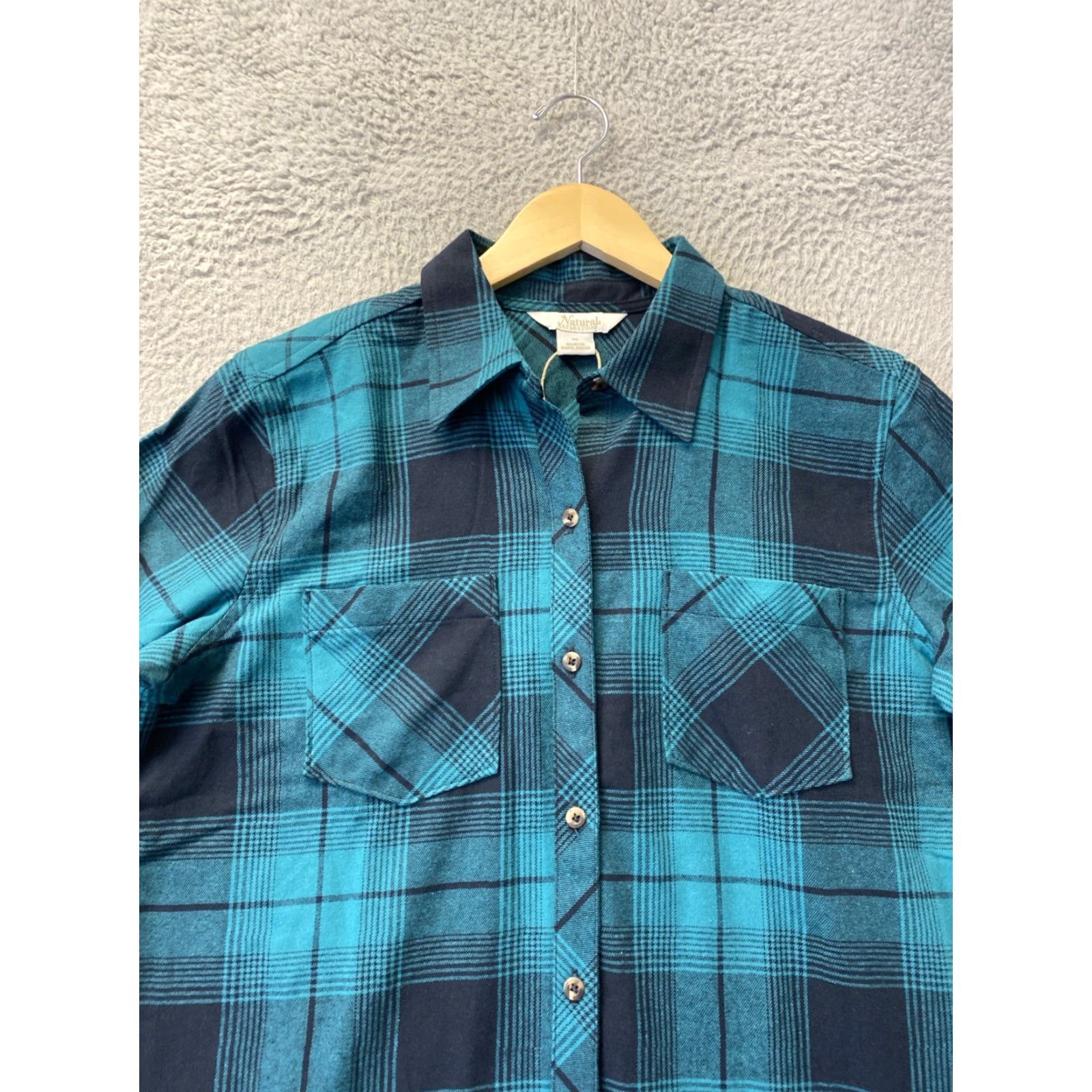 Vintage VINTAGE Natural Reflections Women's Shirt Long Sleeve Collared Plaid Button-Up Green 120-42 Size M / US 6-8 / IT 42-44 - 2 Thumbnail