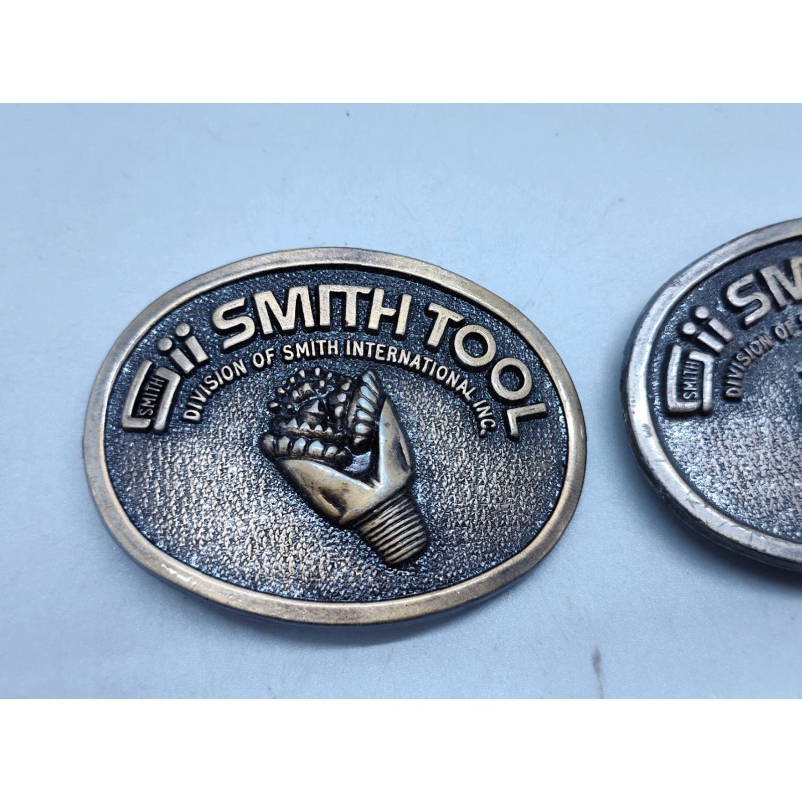 Vintage VINTAGE SMITH TOOL Brass Belt Buckle Lot of 2 Heavy Raised Drill Bit Mens Size ONE SIZE - 2 Thumbnail