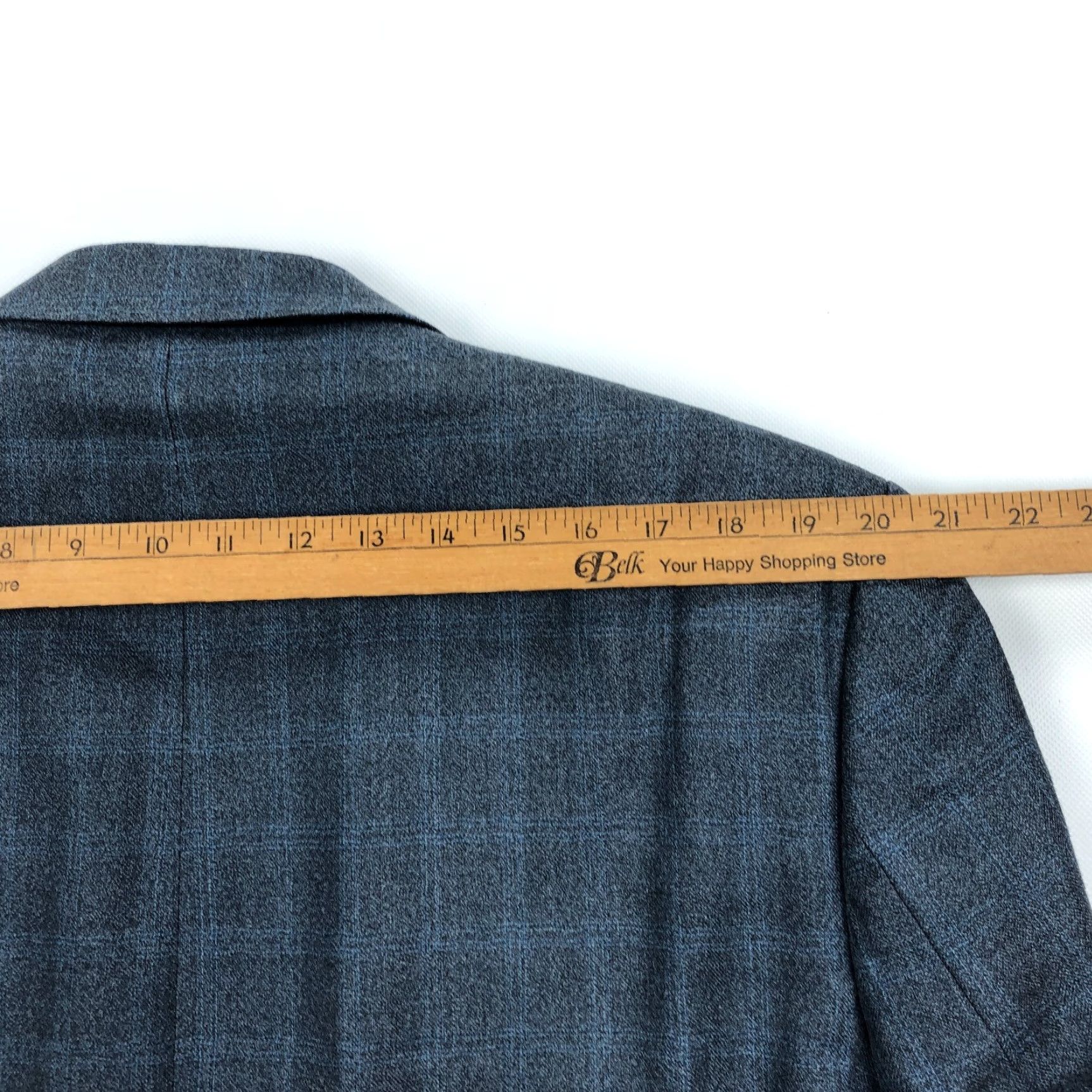Ralph Lauren Ralph Lauren Blazer Suit Jacket Sport Coat Check Blue Silk Wool 46L Men 2 Piece 2-Button Notch Lapel Regular Fit Size 46R - 6 Thumbnail