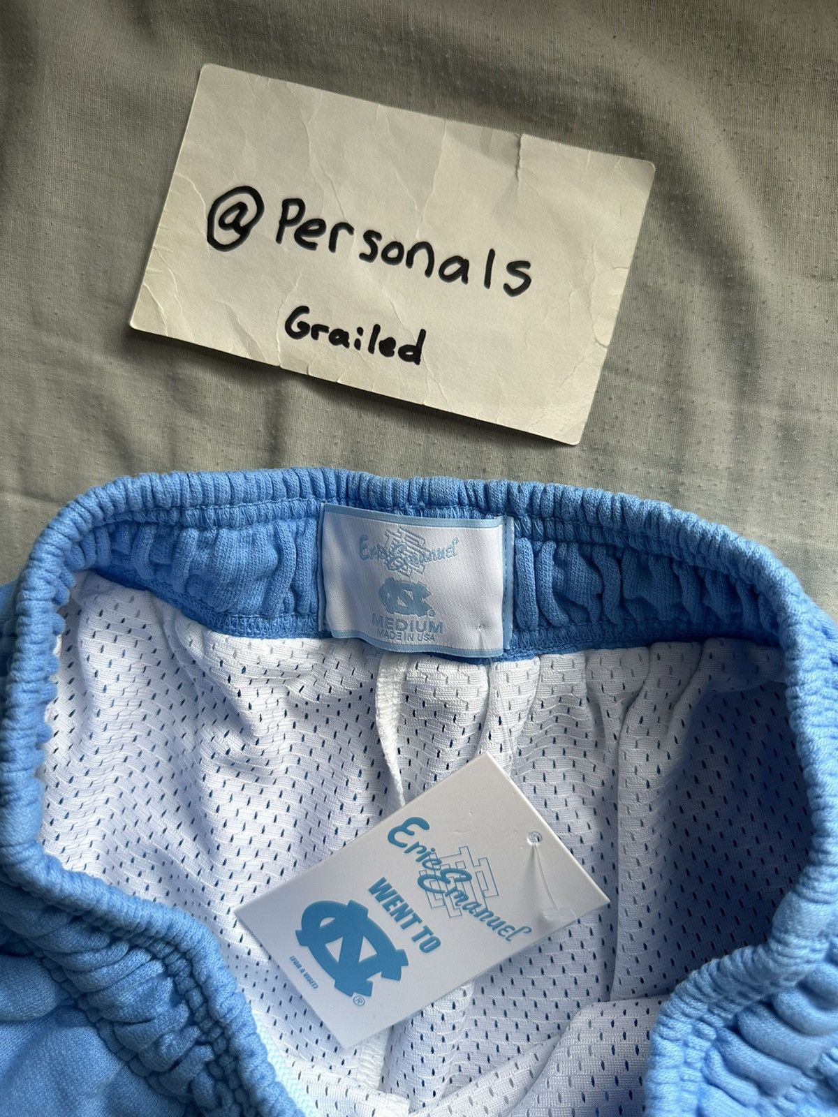 Eric Emanuel × NCAA Eric Emanuel North Carolina Double Layer Shorts Medium Size US 32 / EU 48 - 7 Thumbnail