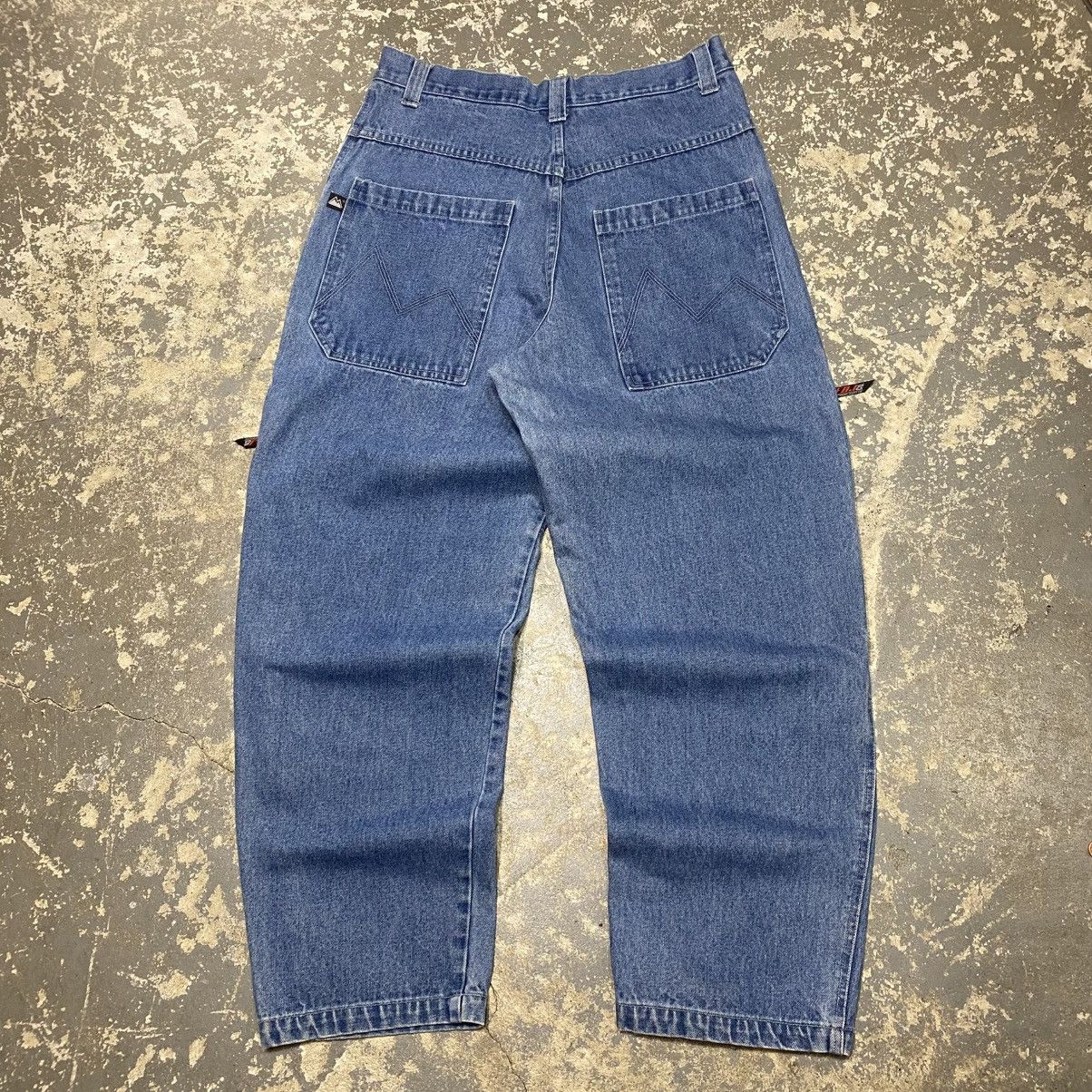 JNCO × Vintage Vintage First Down Denim Big Pocket Y2K Embroidered Baggy Pa Size US 35 - 3 Thumbnail