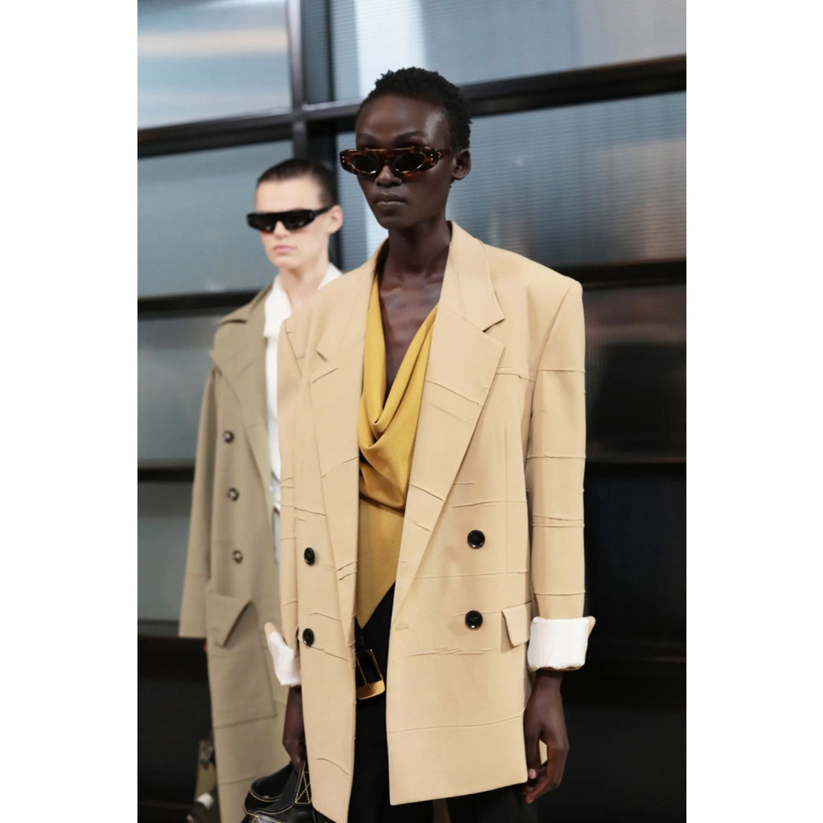 Proenza Schouler Proenza Schouler Lightweight Tech Suiting Blazer Khaki Sand Size S / US 4 / IT 40 - 4 Thumbnail