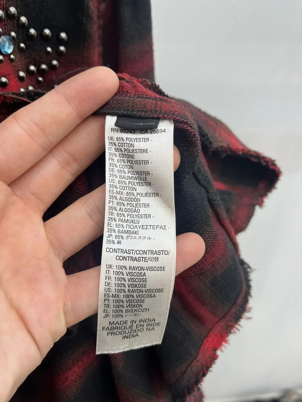 Diesel Diesel Cotton Flannel Distressed Application Button Up Shirt Size US S / EU 44-46 / 1 - 7 Thumbnail