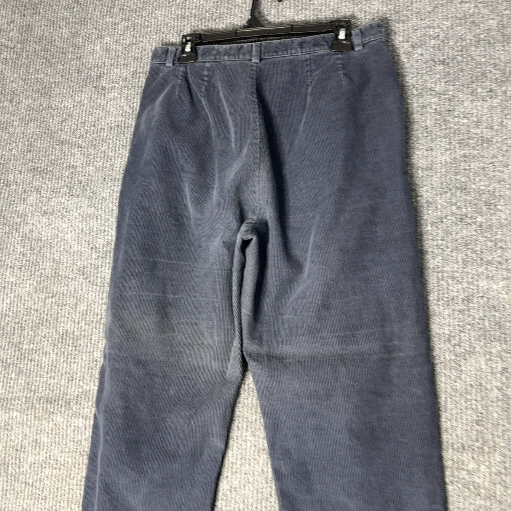 Lands' End VINTAGE Lands' End Corduroy Pants Womens 12 Blue Pleated High Rise Straight Leg Size 34" / US 12 / IT 48 - 4 Thumbnail