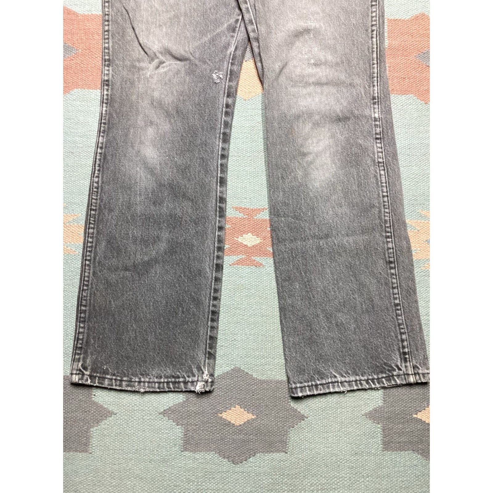 Vintage VINTAGE Rustler Jeans Distressed Grunge Straight Leg Black 32x31 Men Size US 32 / EU 48 - 2 Thumbnail