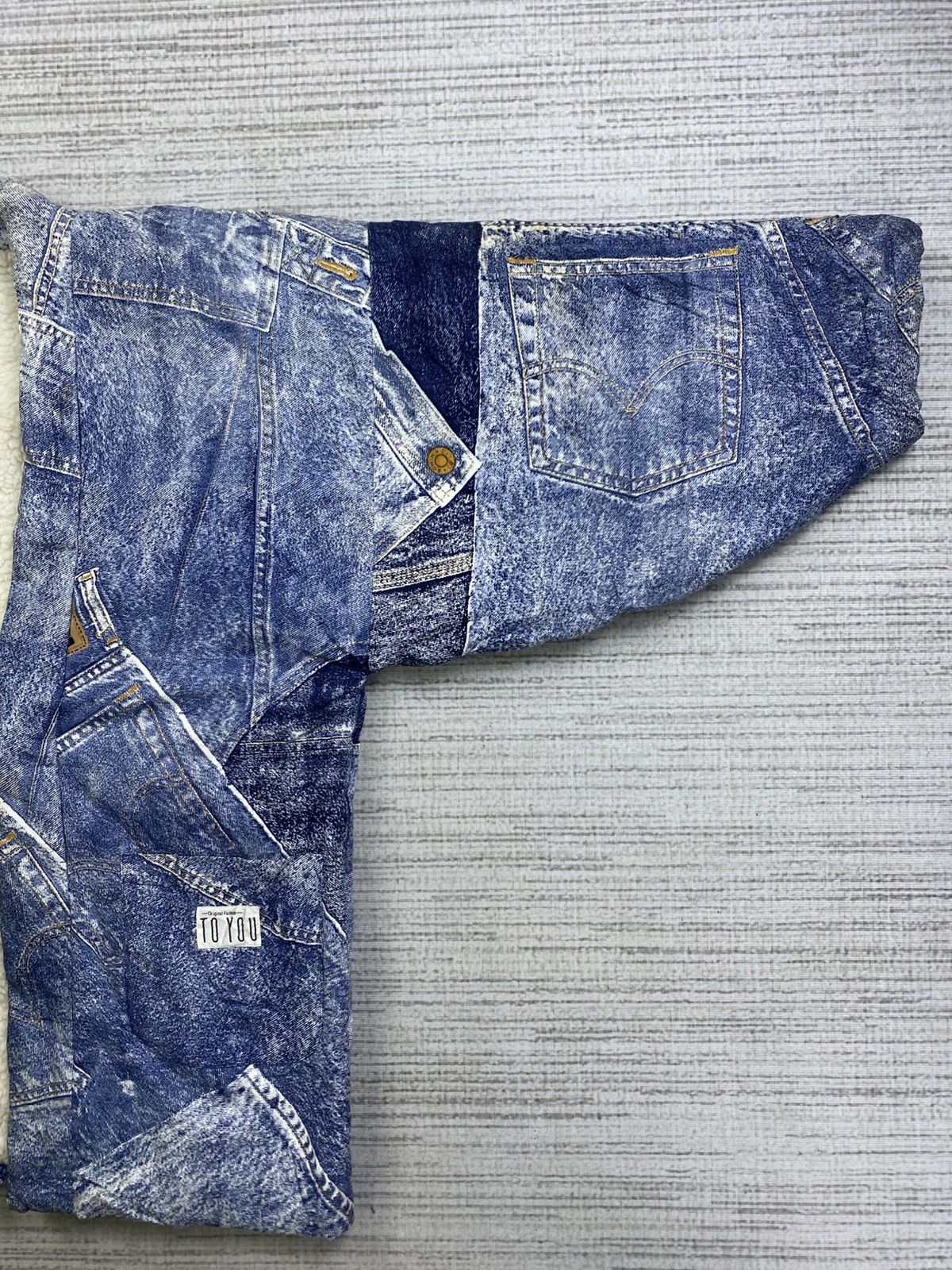 Japanese Brand × Vintage Vintage James Dean Kimono Patchwork Denim Style Jacket Size US M / EU 48-50 / 2 - 10 Thumbnail