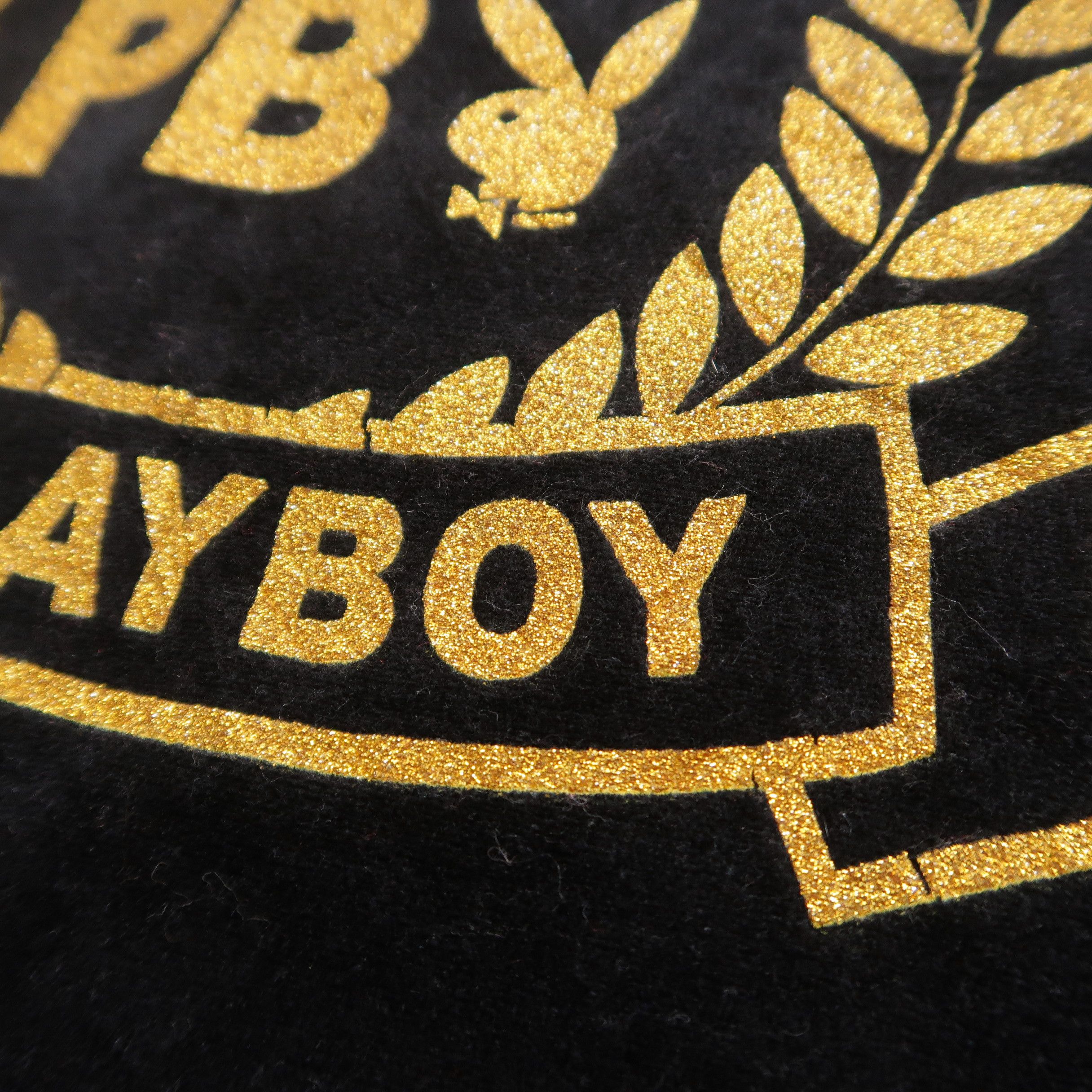 Japanese Brand 2000s Playboy Track Jacket Velvet Gold Tapped Size L / US 10 / IT 46 - 19 Thumbnail