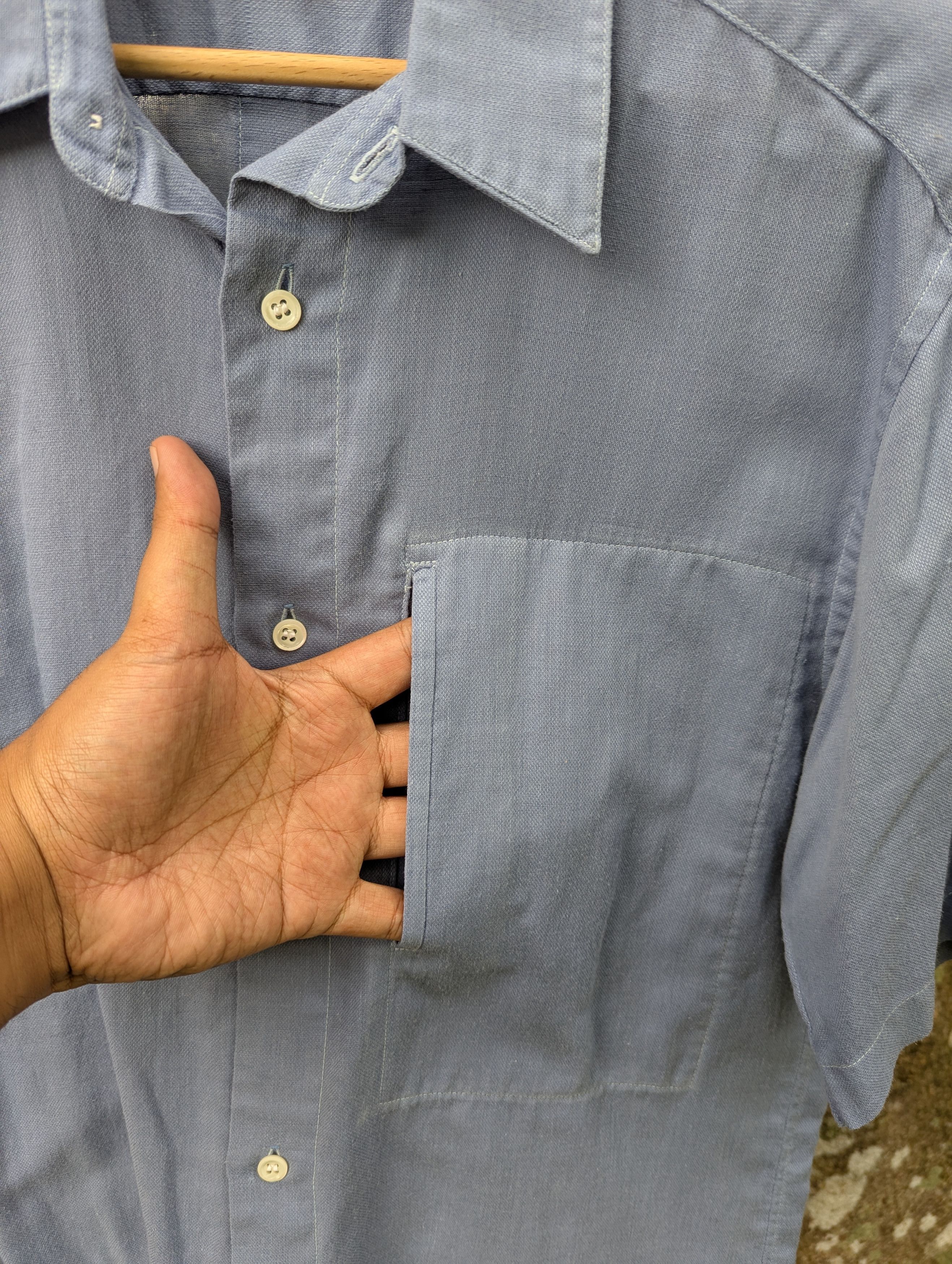 Homme Plisse Issey Miyake Vintage Issey Miyaki Hidden Pocket Shirt Size US S / EU 44-46 / 1 - 5 Thumbnail