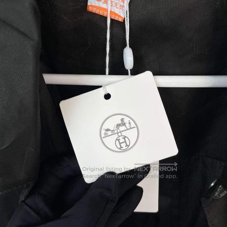Hermes Hermes Black Pocket Cotton Collar Single Breasted Long Sle Size US M / EU 48-50 / 2 - 3 Thumbnail
