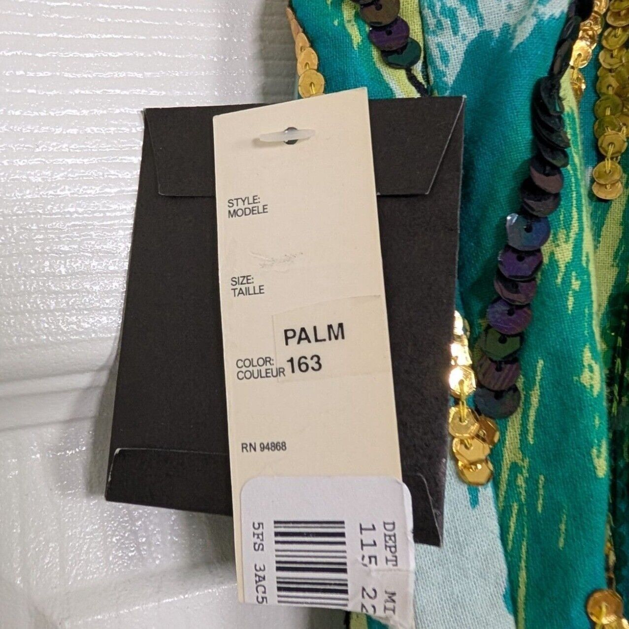 Designer NEW Bernardo Palm Tree Skirt Womens Size XL Blue Sequins 100 Size 38" / US 16 / IT 52 - 8 Thumbnail