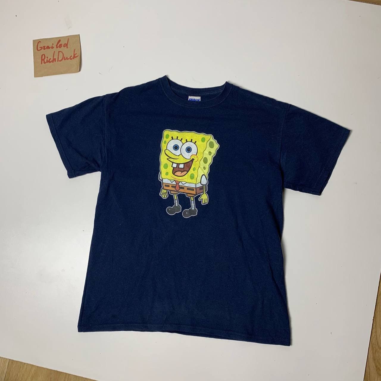 VTG Gangster outlet SpongeBob T-Shirt 2000s Cartoon Rap Hip Hop For Life 2003