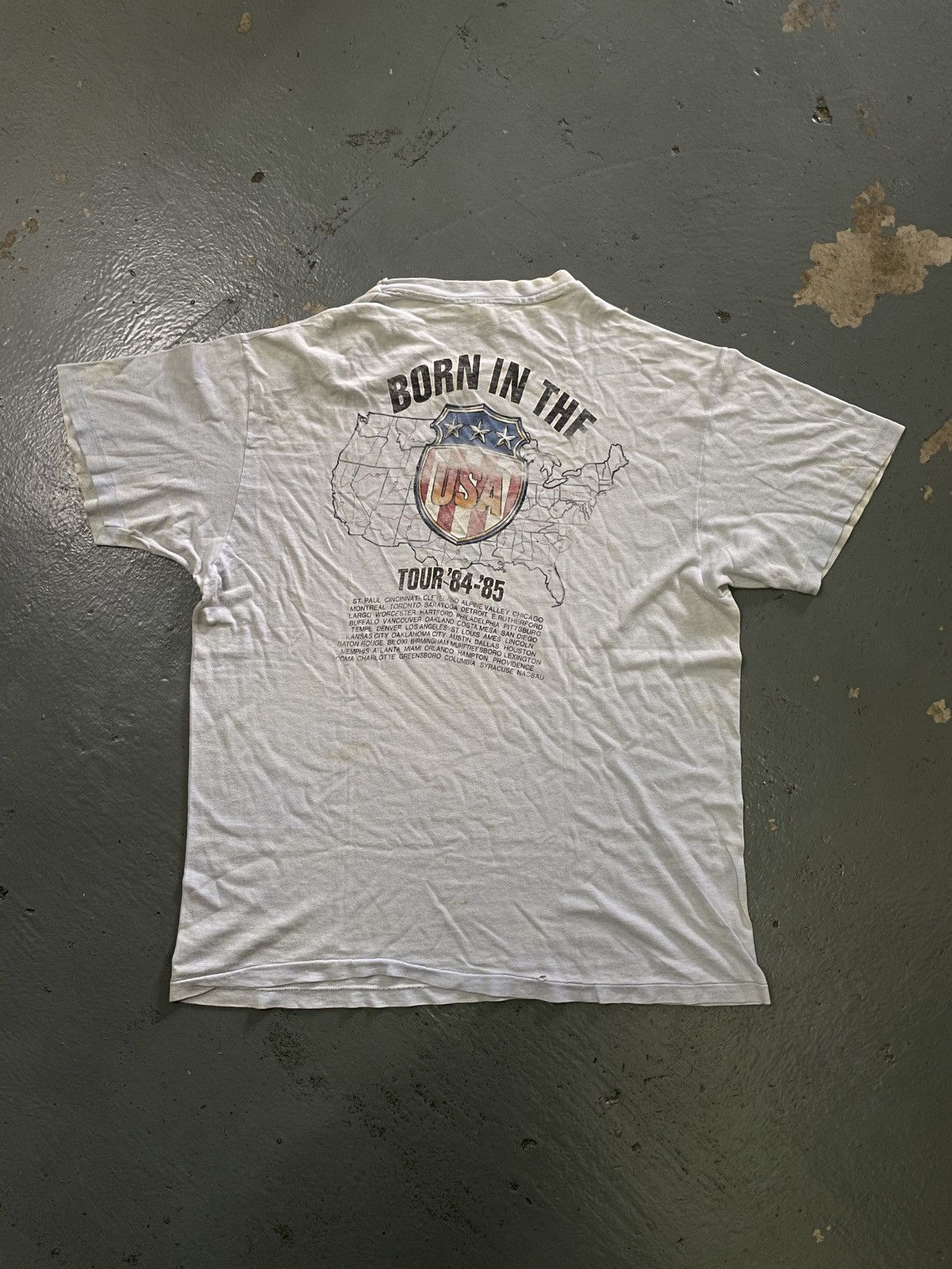 Band Tees × Hanes × Vintage Vintage 80s Bruce Springsteen and the E Street Band Tees Size US XL / EU 56 / 4 - 6 Thumbnail