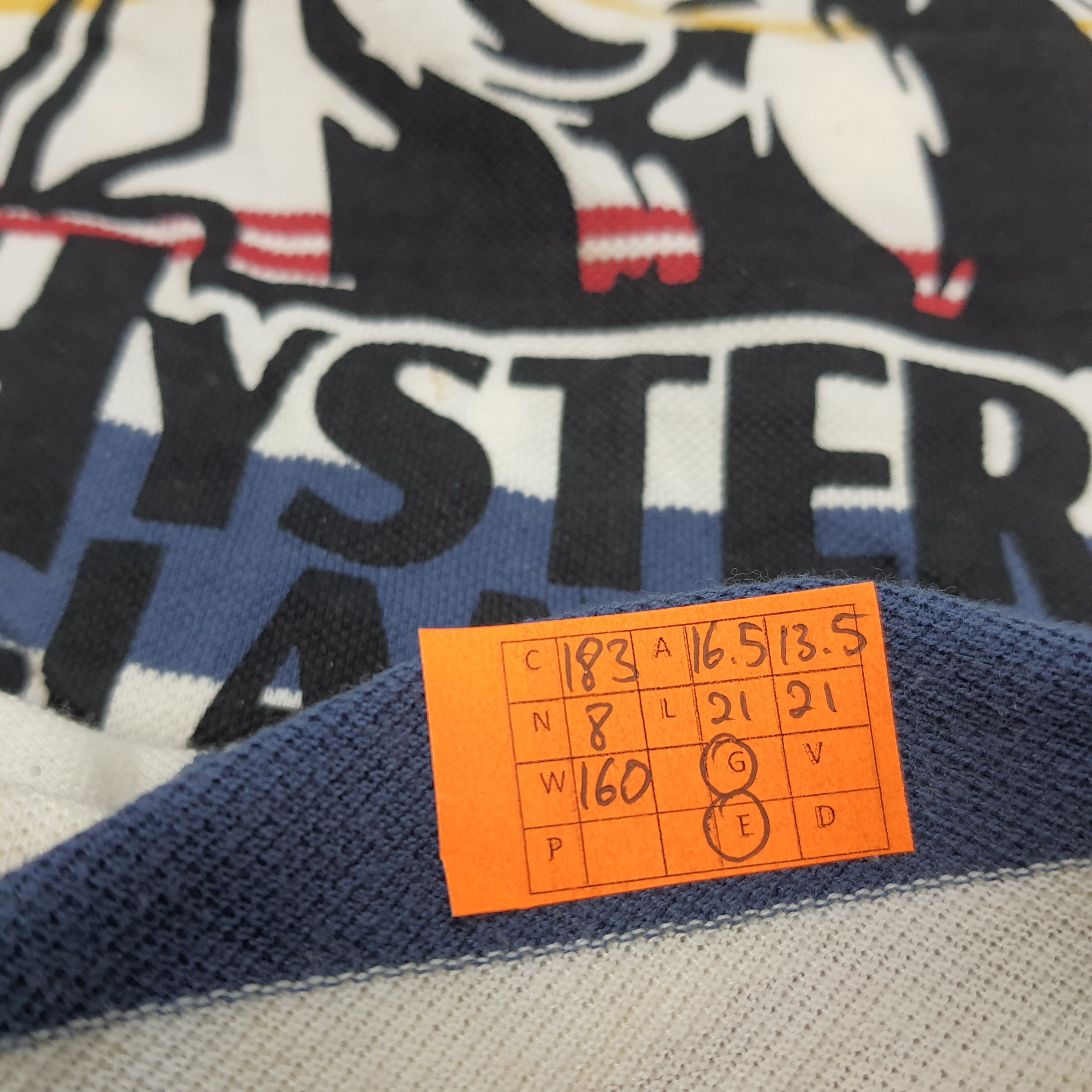 Hysteric Glamour × Japanese Brand × Vintage Vintage Hysteric Glamour Striped Custom Logo Polo Shirt Size XS / US 0-2 / IT 36-38 - 8 Thumbnail