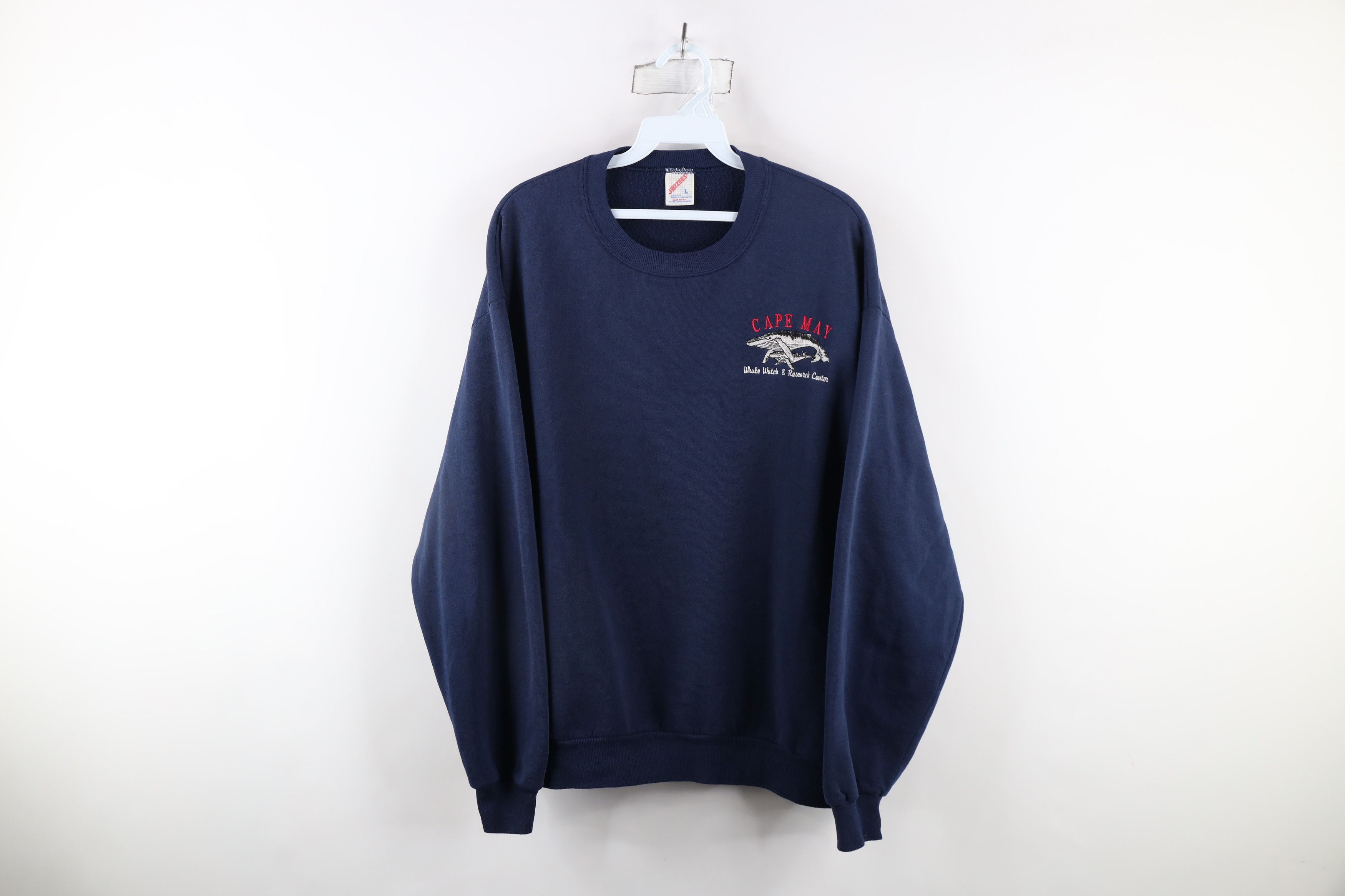 Vintage Vintage 90s Streetwear Cape May Whale Watch Sweatshirt USA Size US L / EU 52-54 / 3 - 1 Thumbnail