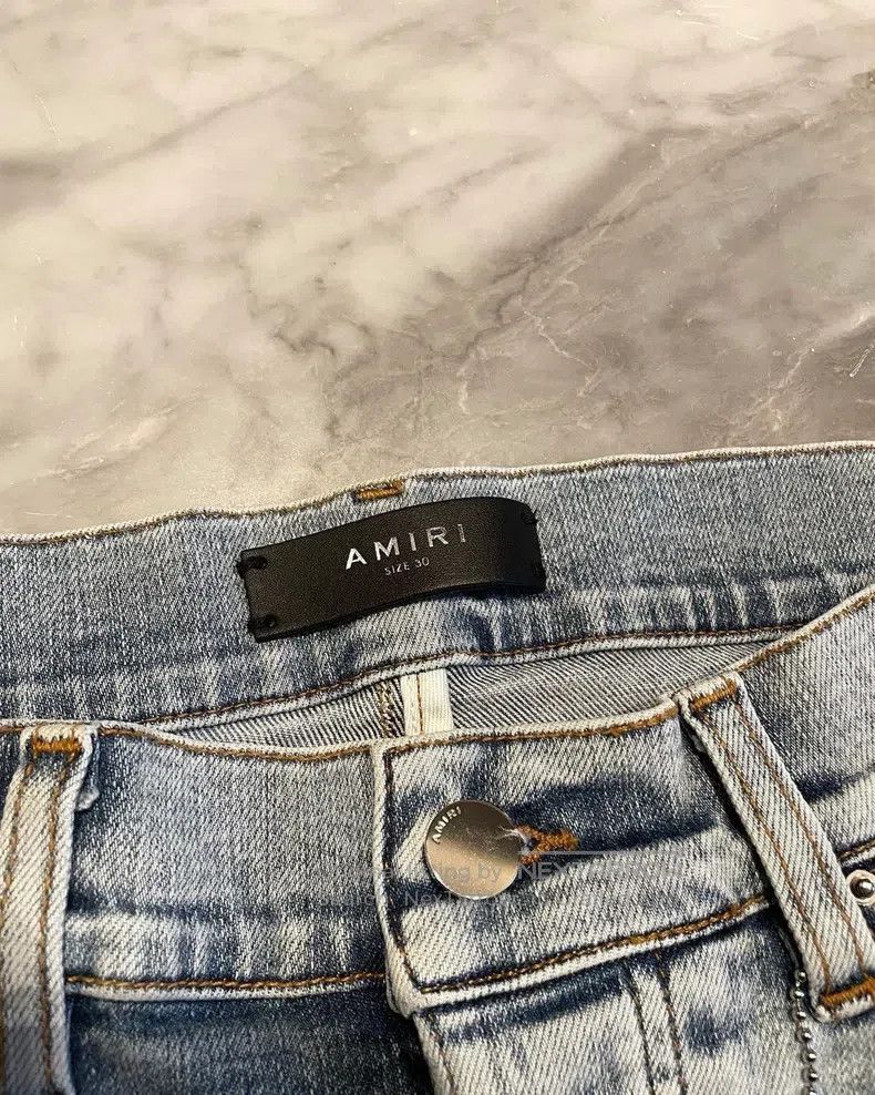 Amiri Amiri Size 30 Washed blue cashew flower patchwork MX1 jeans Size US 30 / EU 46 - 3 Thumbnail
