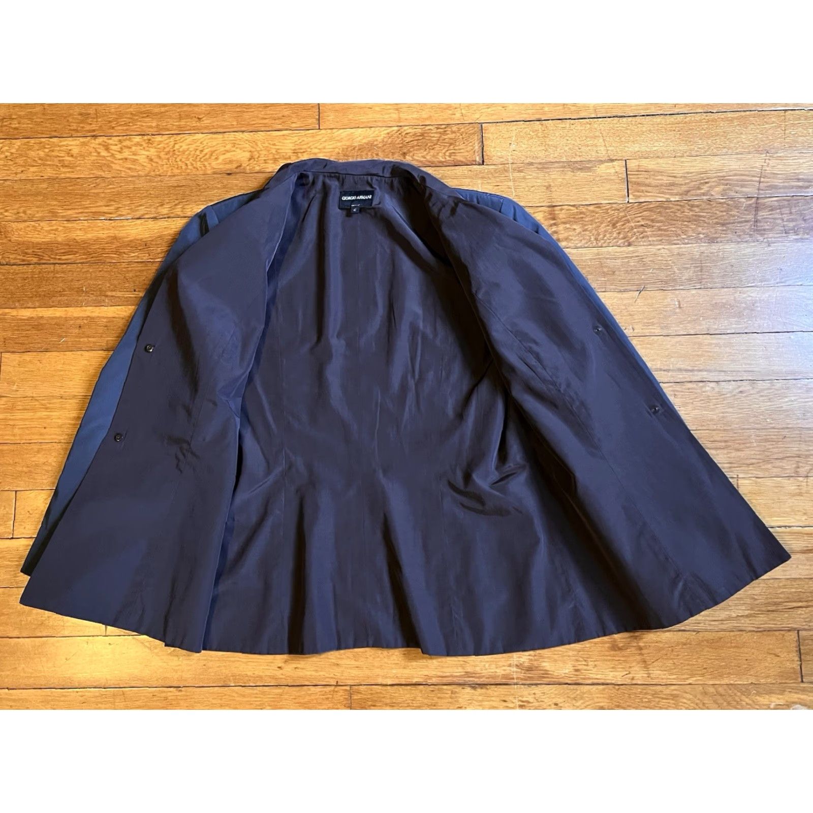 Giorgio Armani Giorgio Armani Blazer Women’s 42 Blue Blazer Solid One-Button Jacket Short Sleeve Italy Vintage No Size M / US 6-8 / IT 42-44 - 6 Thumbnail