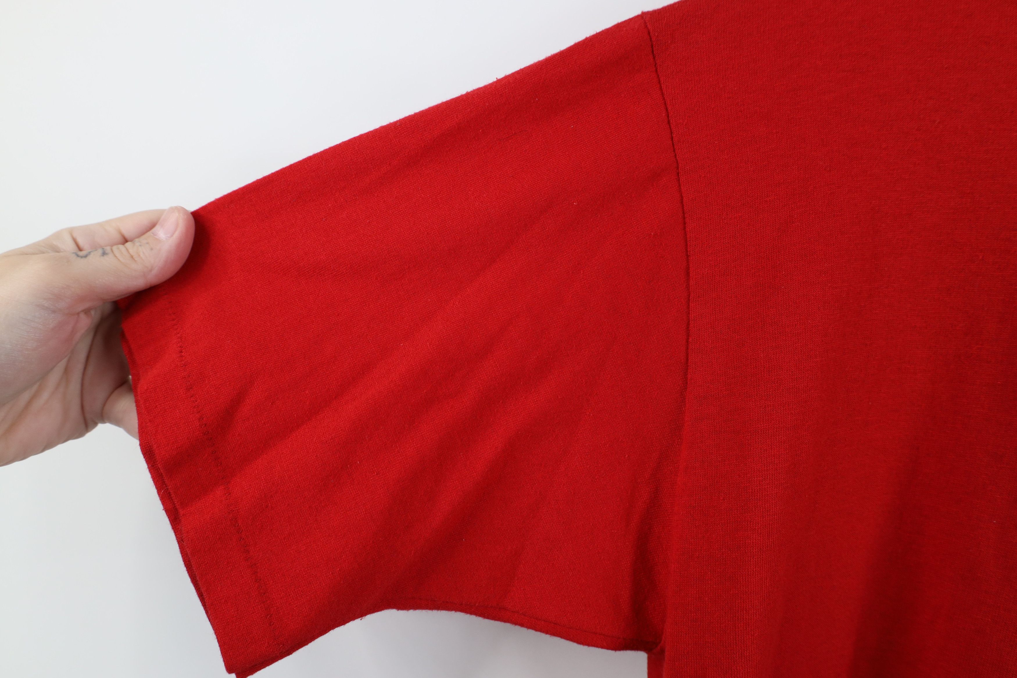 Vintage Vintage 90s Streetwear Blank Short Sleeve T-Shirt Red USA Size US L / EU 52-54 / 3 - 5 Thumbnail