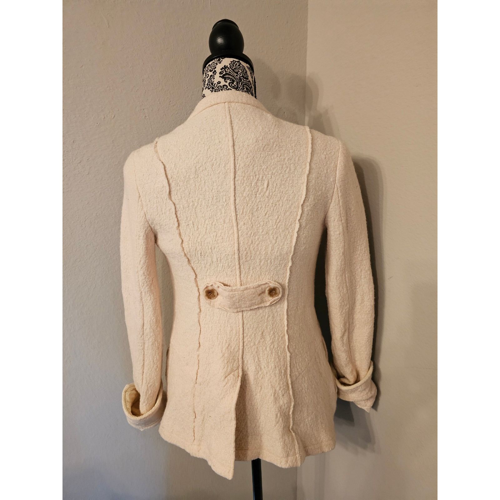 Free People Free People Military PeaCoat – Asymmetric 3-Button – Size 2 Size XS / US 0-2 / IT 36-38 - 3 Thumbnail