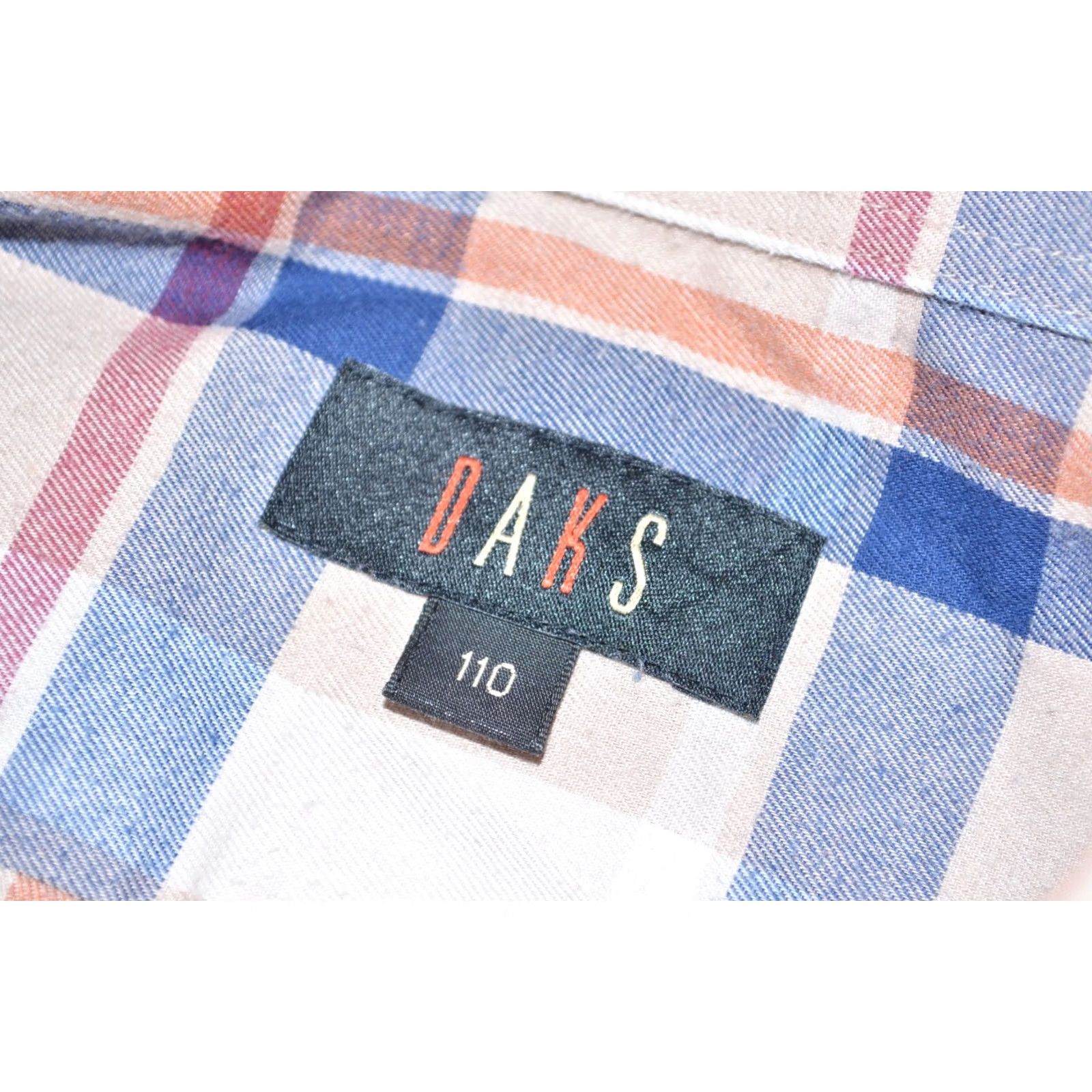 DAKS DAKS Shirt Beige Check Long Sleeve Men M Regular Classic Button-Up Casual Travel 110 Size US M / EU 48-50 / 2 - 6 Thumbnail