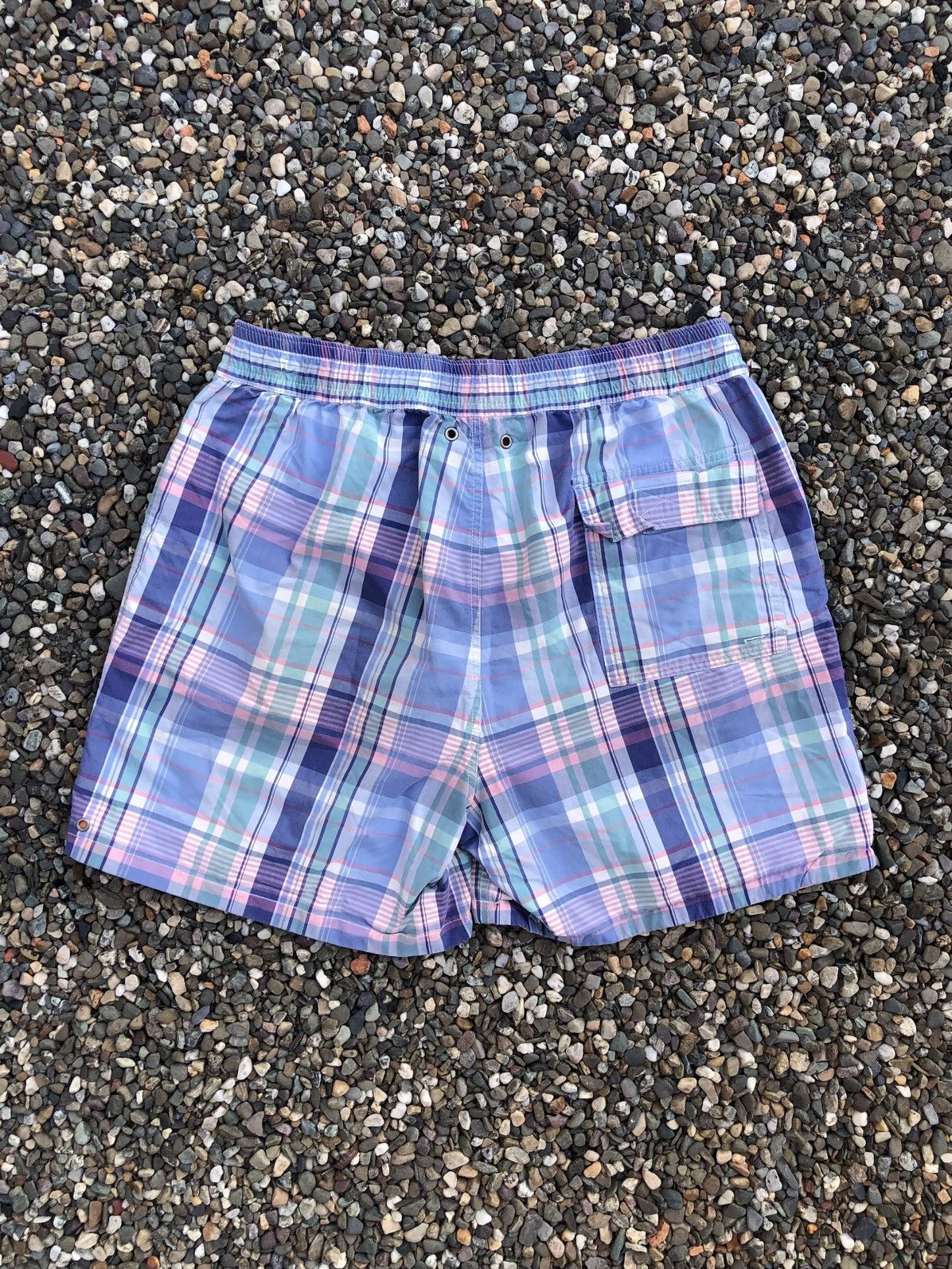 Polo Ralph Lauren Vintage Polo Ralph Lauren Reversible Plaid Swim Trunks Size US 34 / EU 50 - 2 Thumbnail