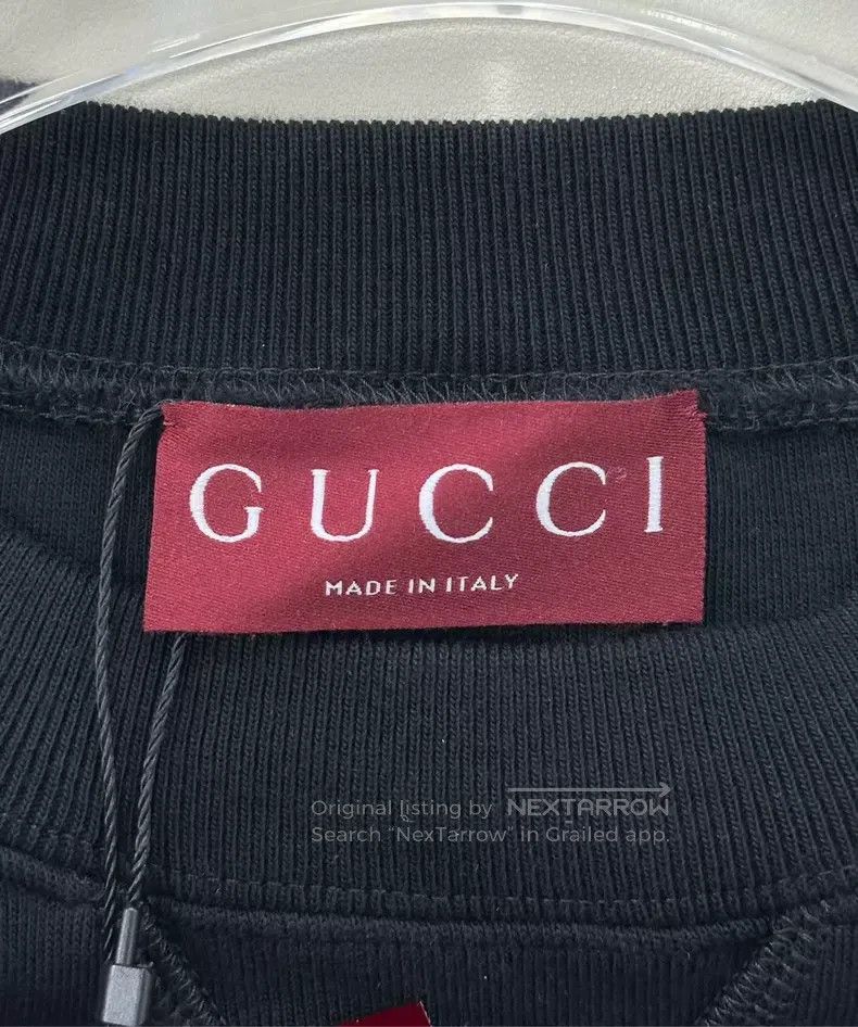 Gucci Gucci Black embroidered logo long-sleeved sweatshirt Size US M / EU 48-50 / 2 - 3 Thumbnail