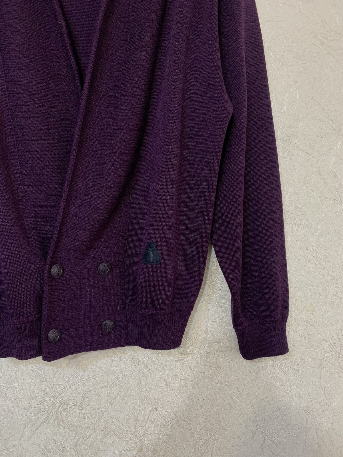 Vintage × Yves Saint Laurent Vintage 80’s Yves Saint Laurent Double Wool Cardigan YSL Size US M / EU 48-50 / 2 - 2 Thumbnail